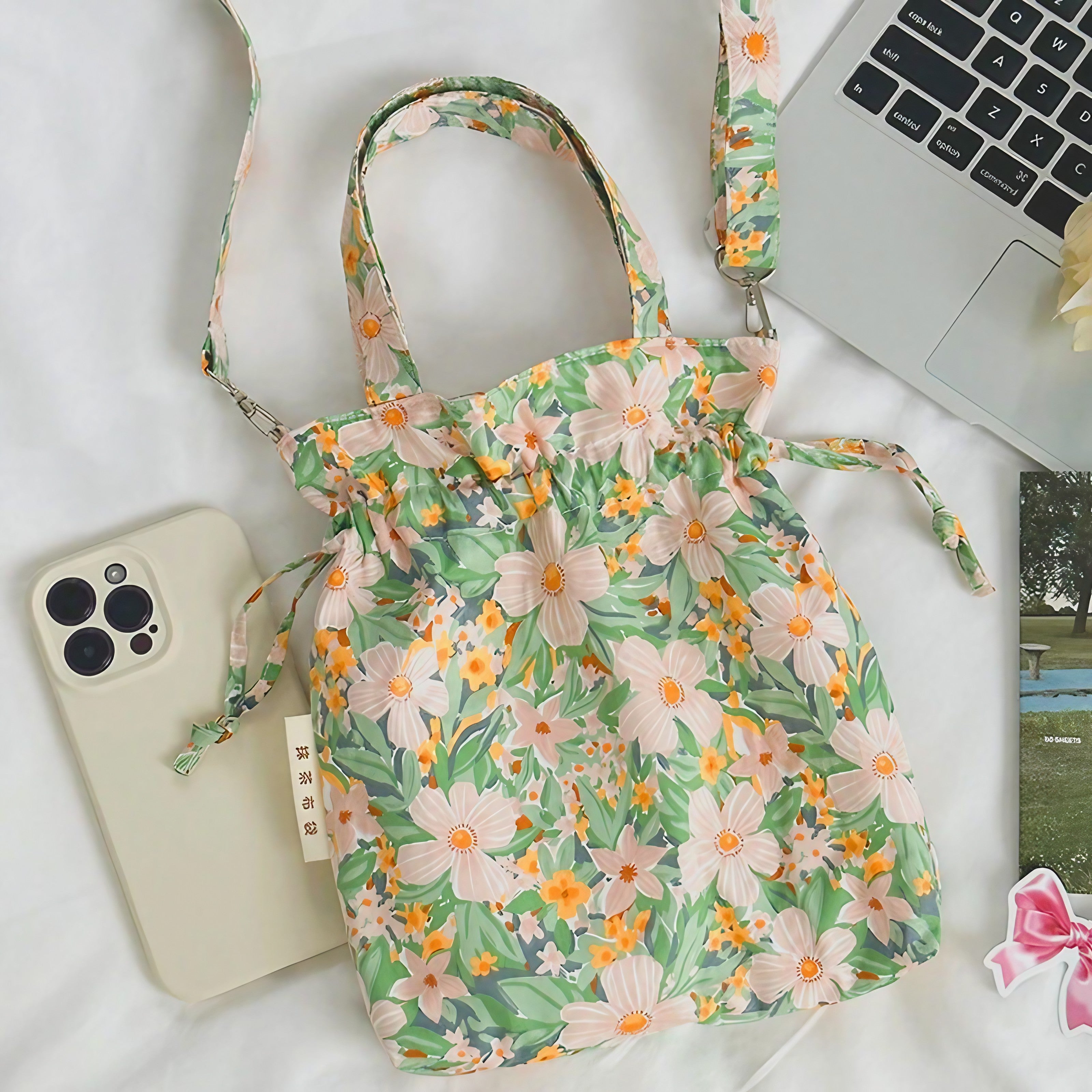 Blossom Drawstring Tote