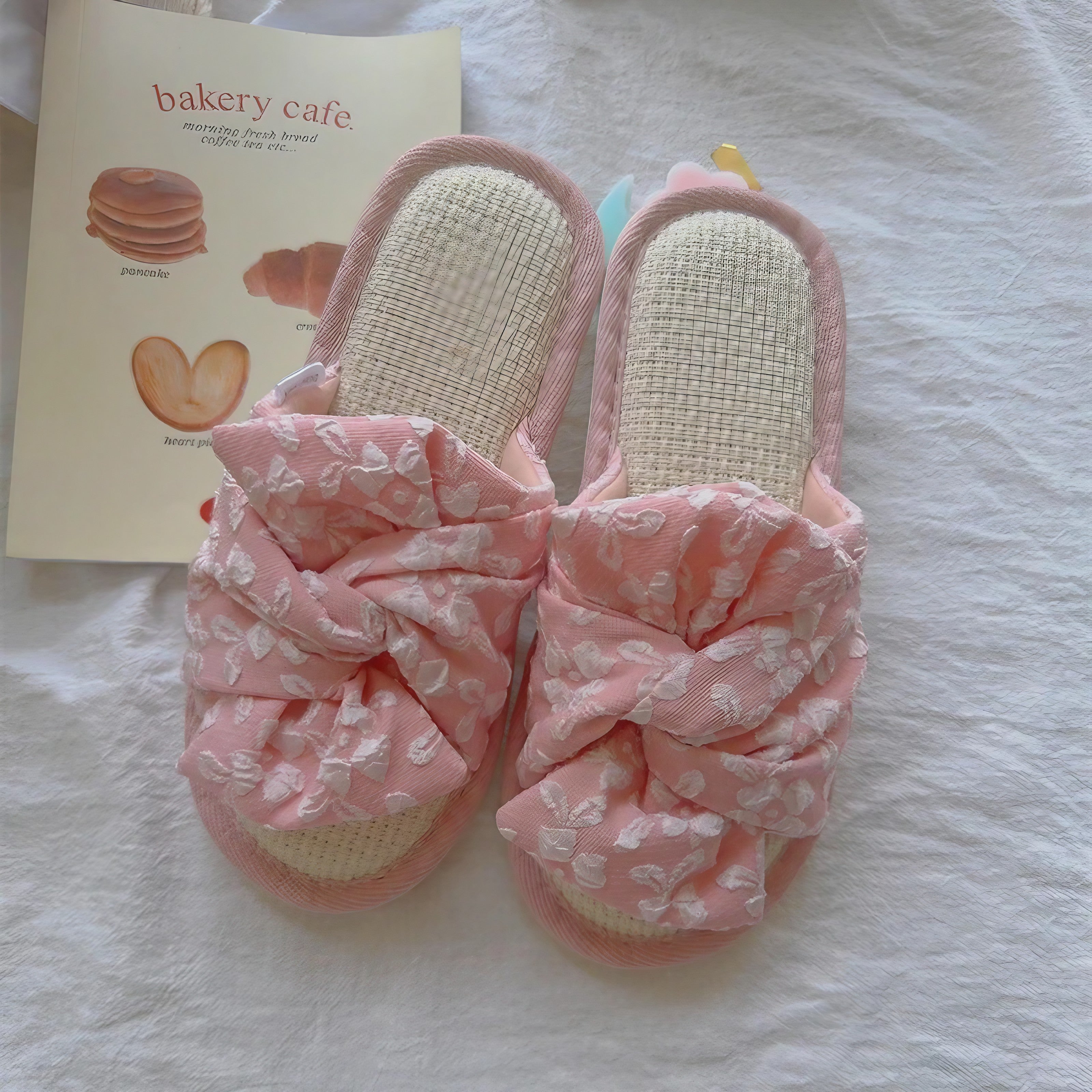 Blossom Knot Ribbon Slippers
