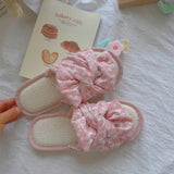 Blossom Knot Ribbon Slippers