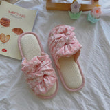 Blossom Knot Ribbon Slippers