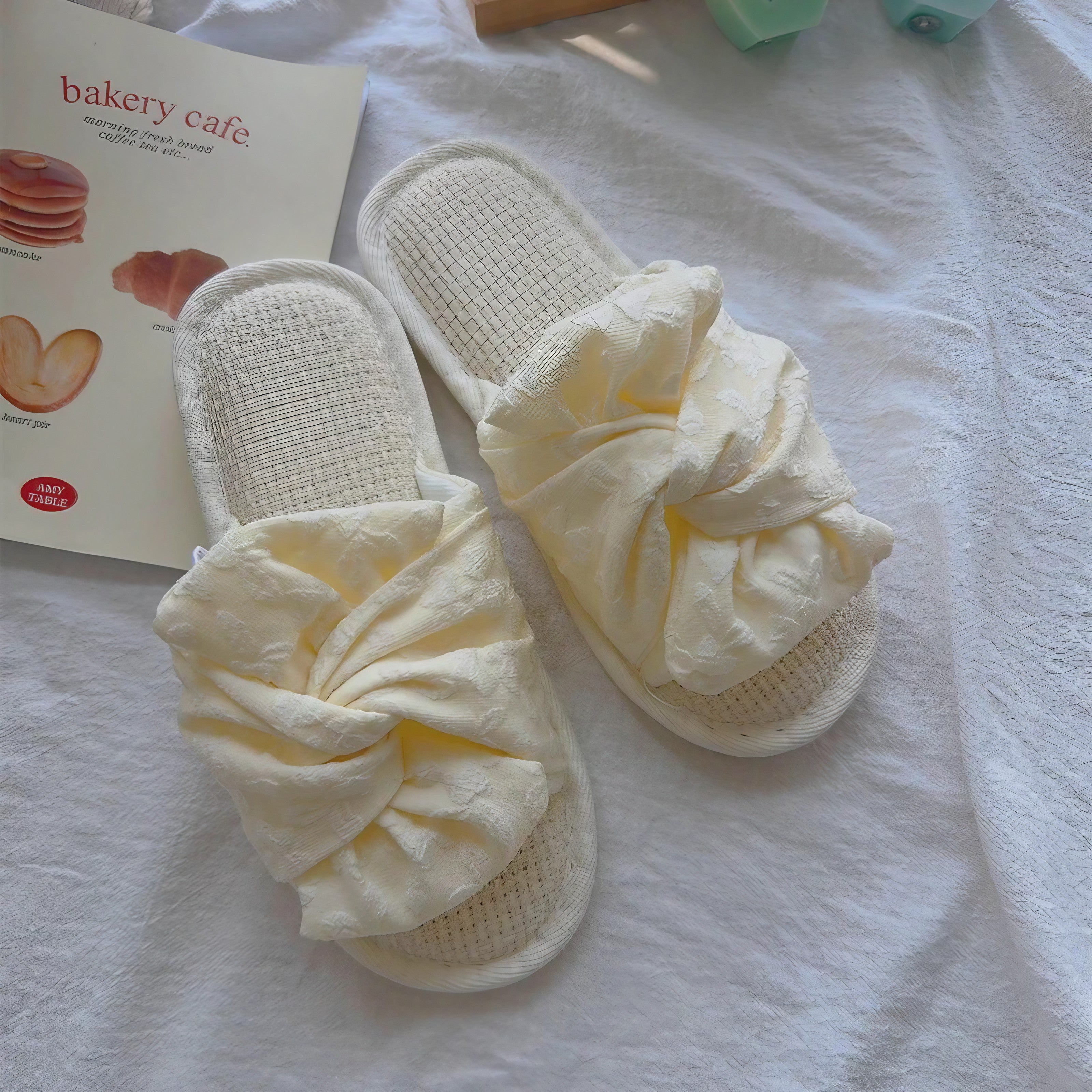 Blossom Knot Ribbon Slippers