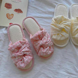Blossom Knot Ribbon Slippers