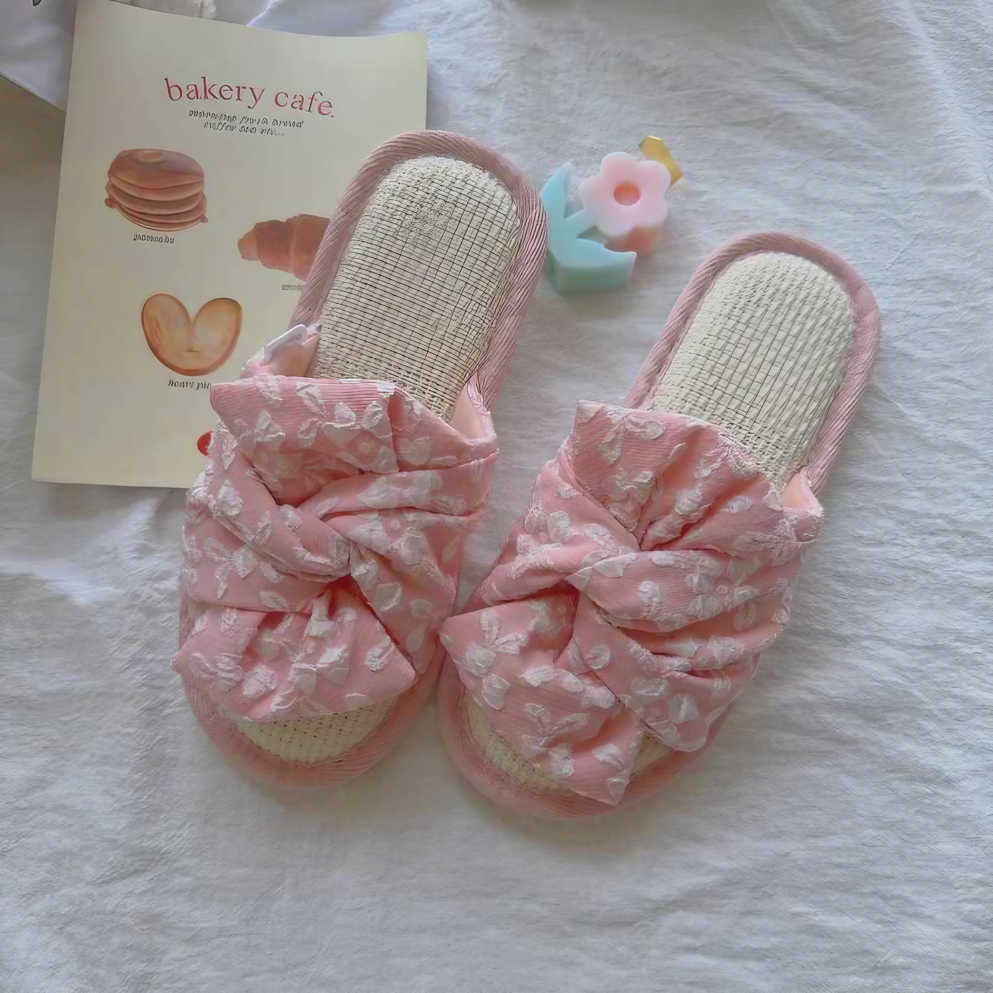 Blossom Knot Ribbon Slippers