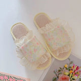 Blossom Mist Ruffle Slippers