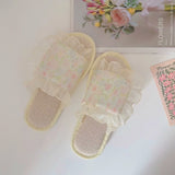 Blossom Mist Ruffle Slippers