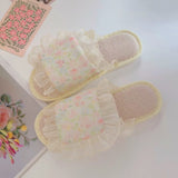Blossom Mist Ruffle Slippers