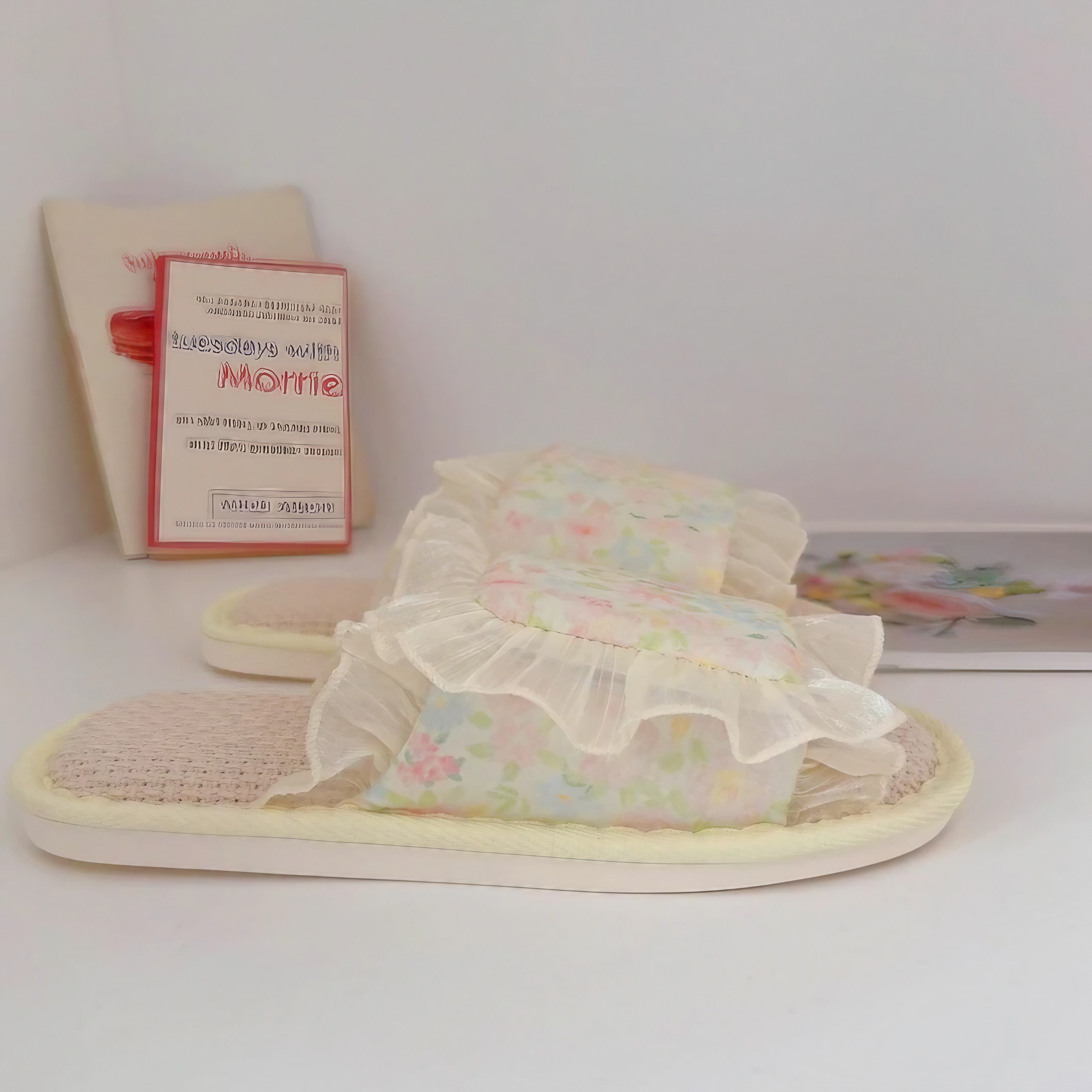 Blossom Mist Ruffle Slippers
