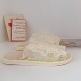 Blossom Mist Ruffle Slippers