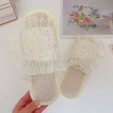 Blossom Mist Ruffle Slippers