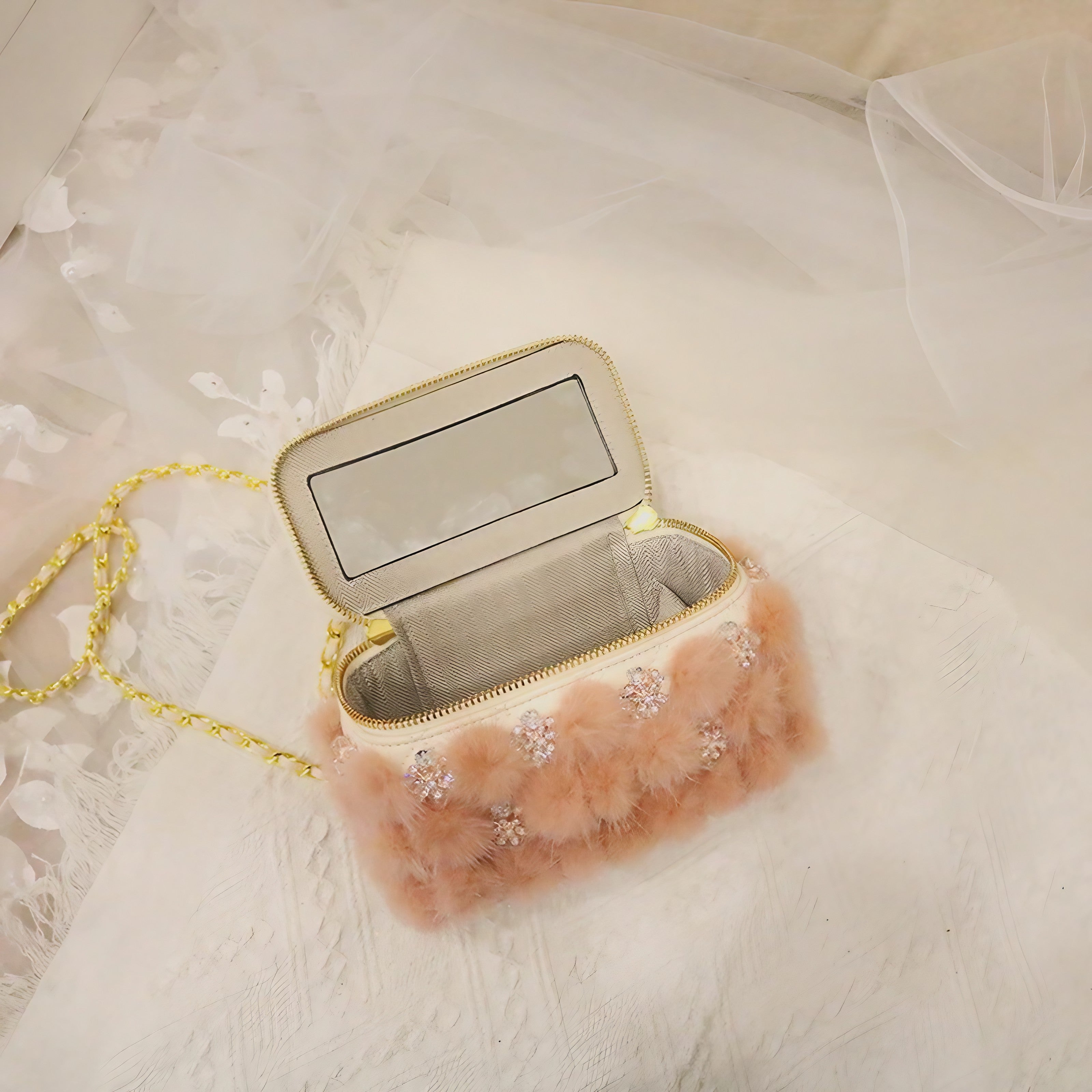 Blossom Pearl Fur Bag
