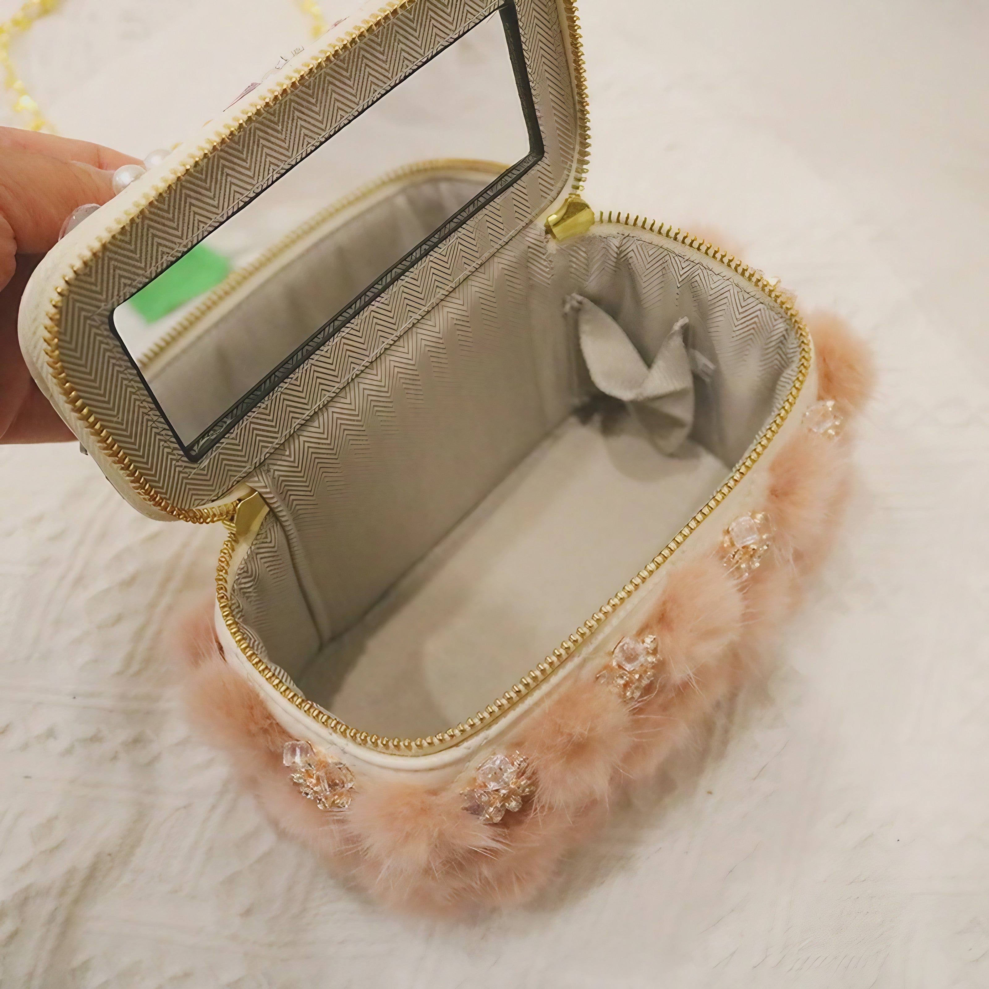 Blossom Pearl Fur Bag