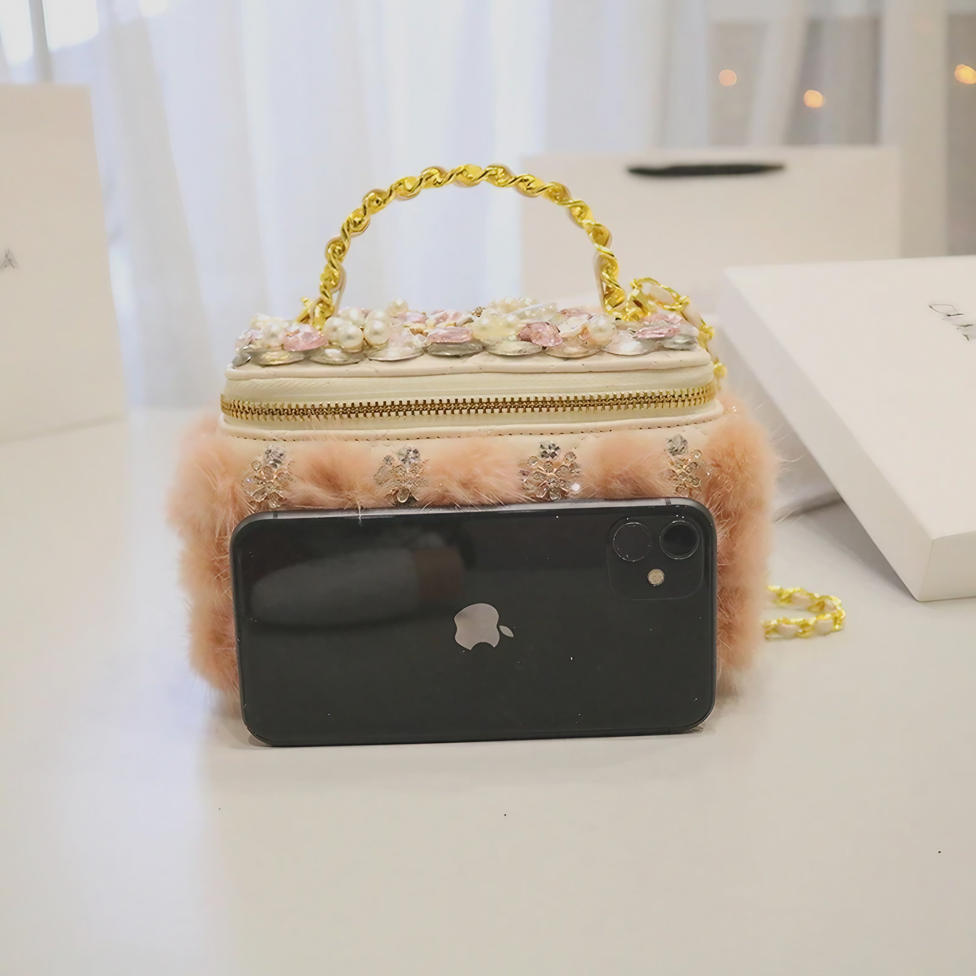 Blossom Pearl Fur Bag