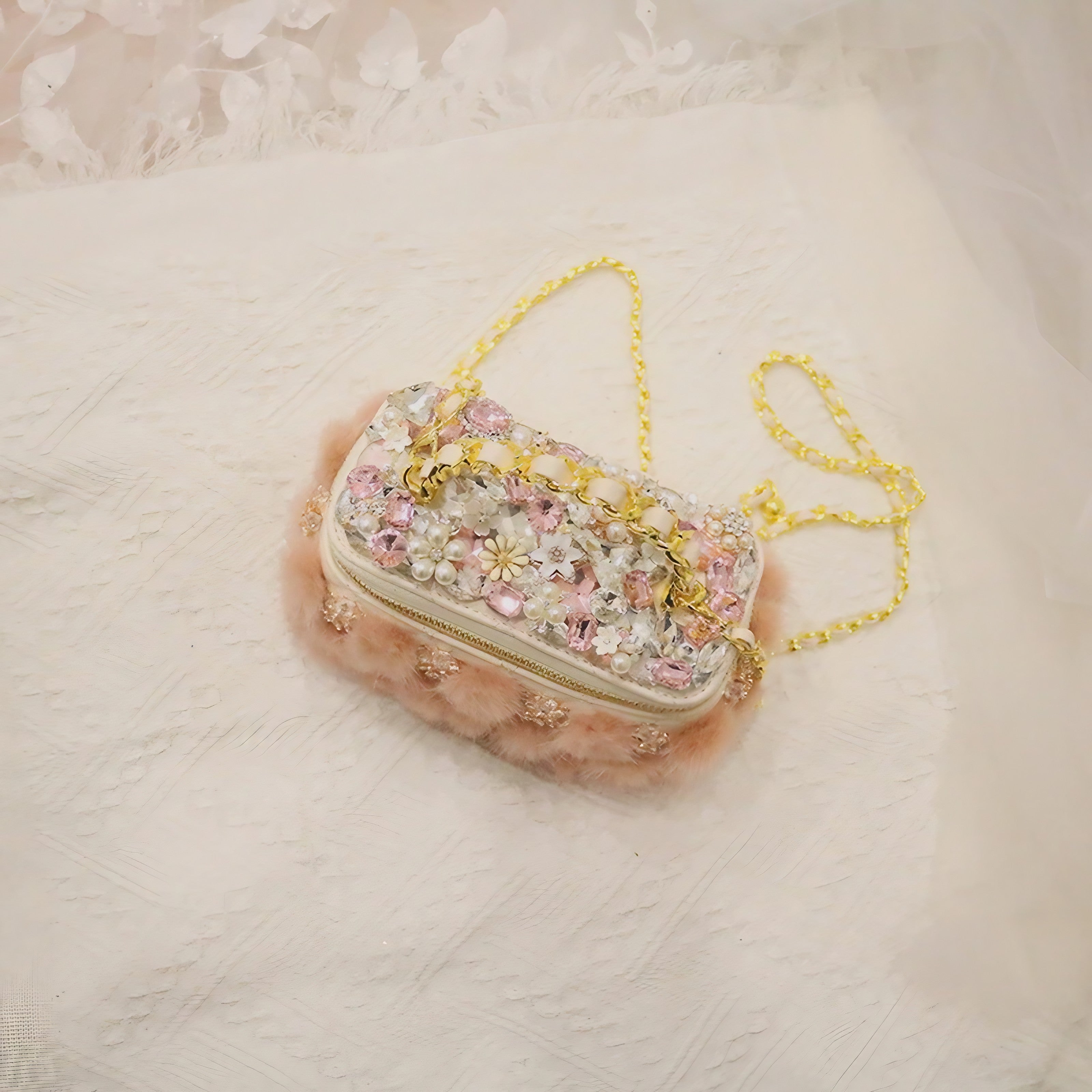 Blossom Pearl Fur Bag