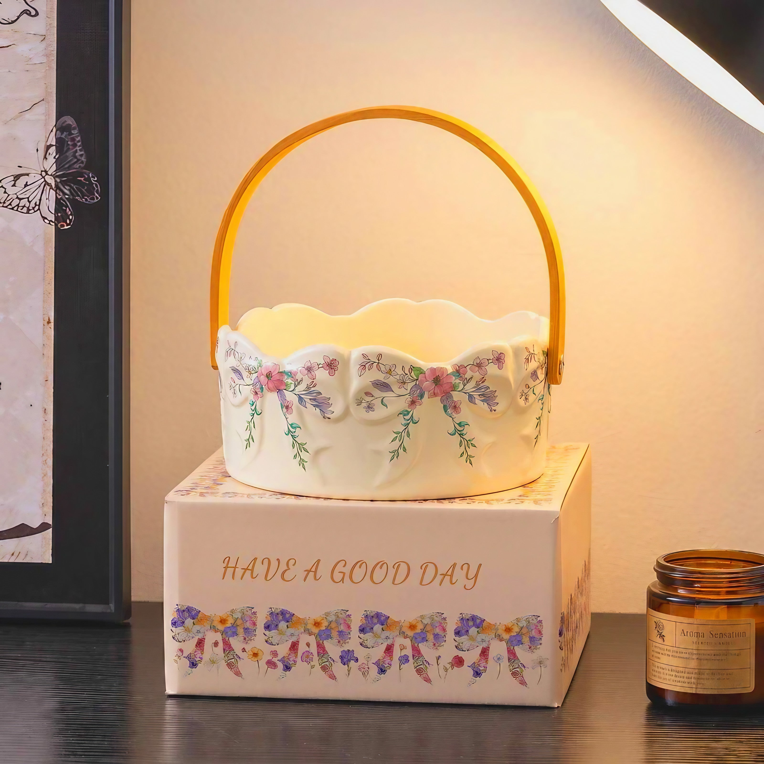 Blossom Ribbon Serving Basket