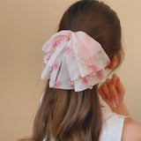 Blossom Veil Bow Clip