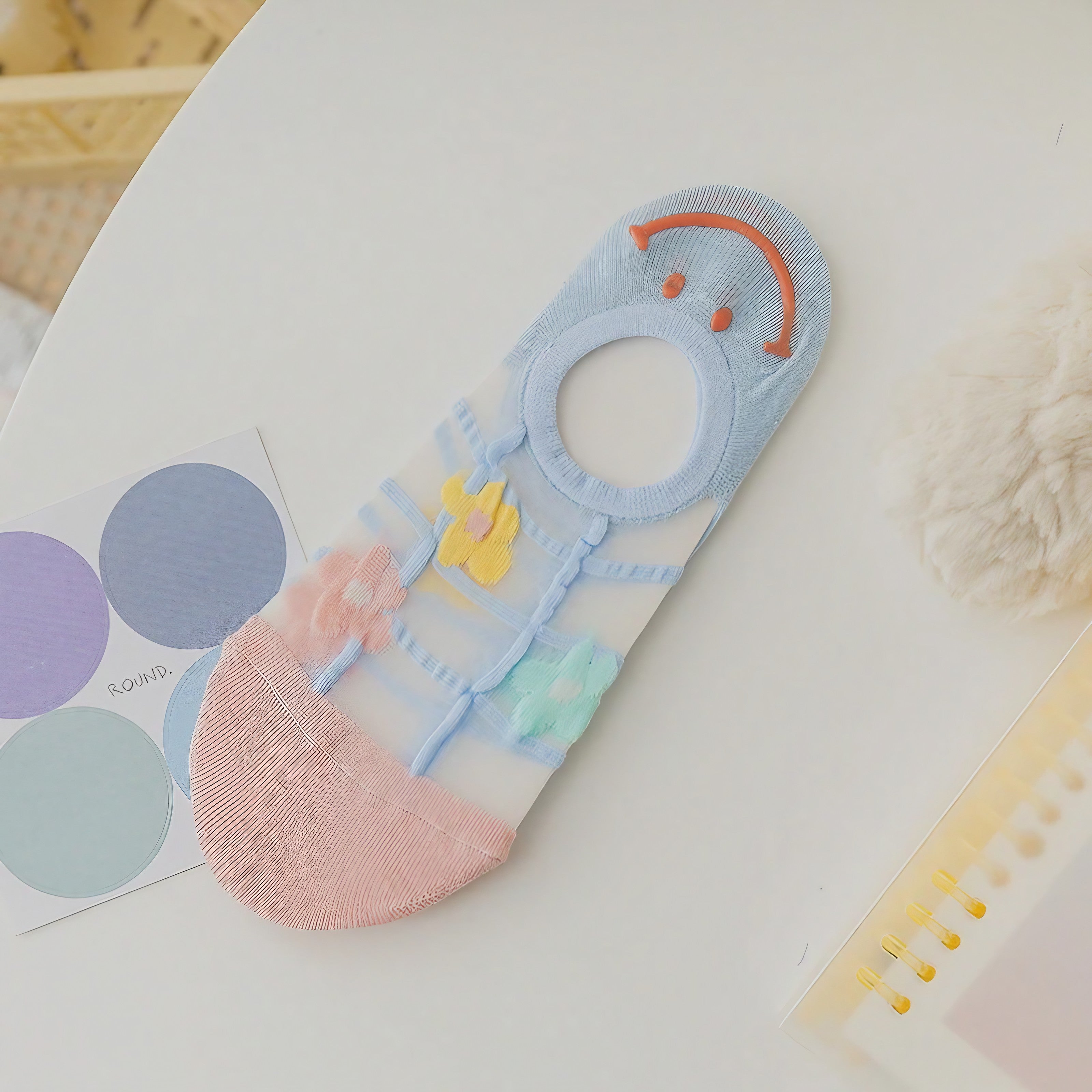Smiley Bloom Mesh Socks