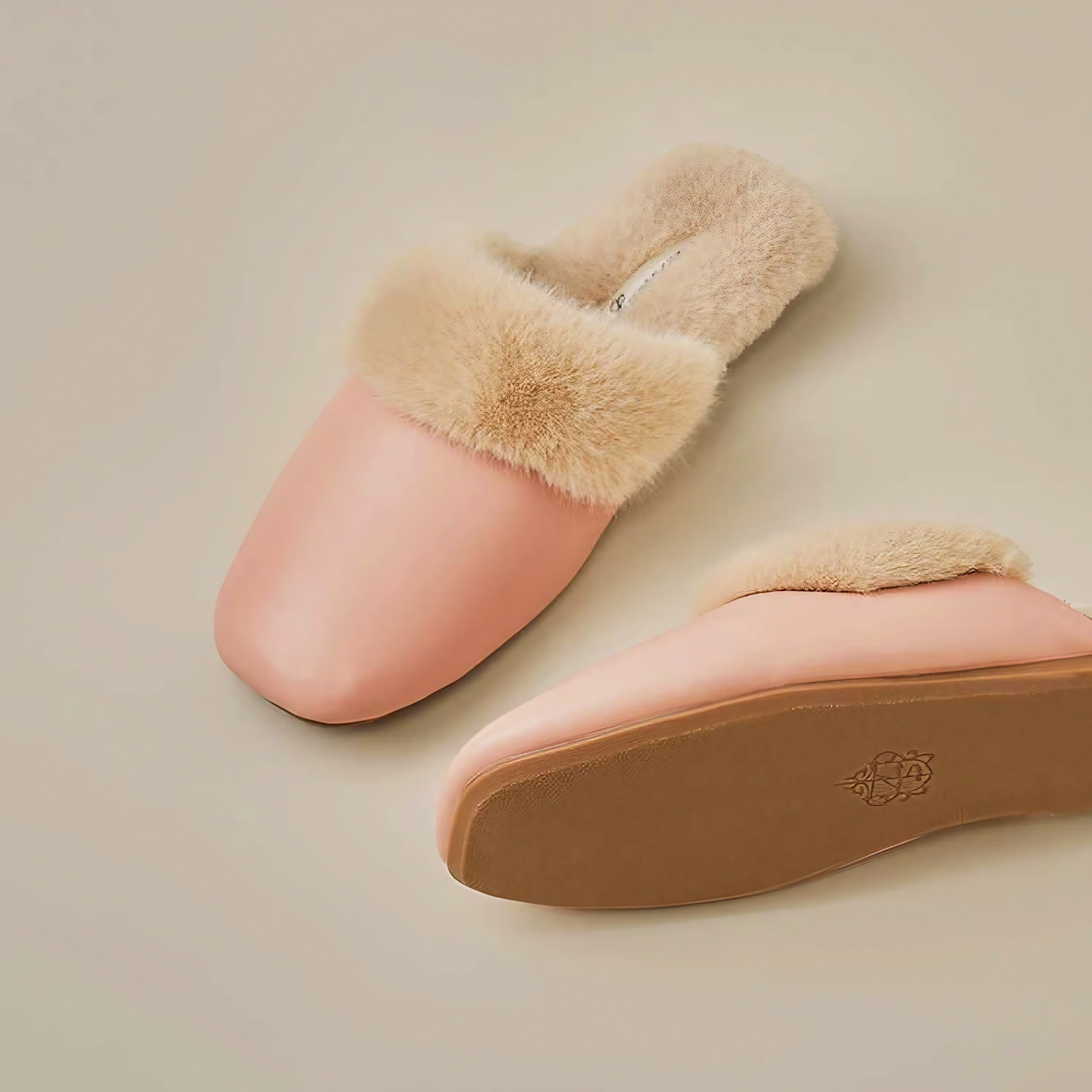 Blush Cozy Fur Slippers