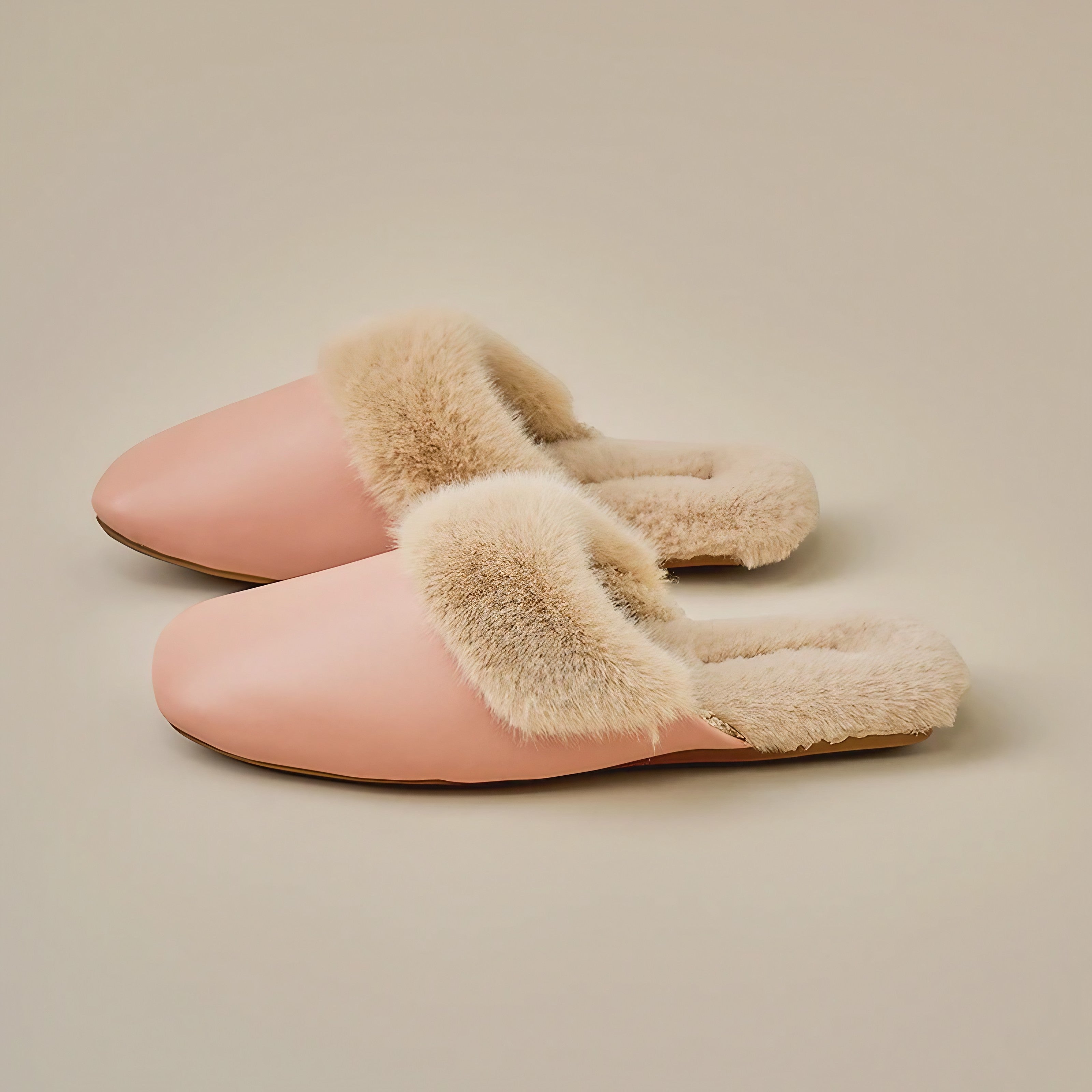 Blush Cozy Fur Slippers