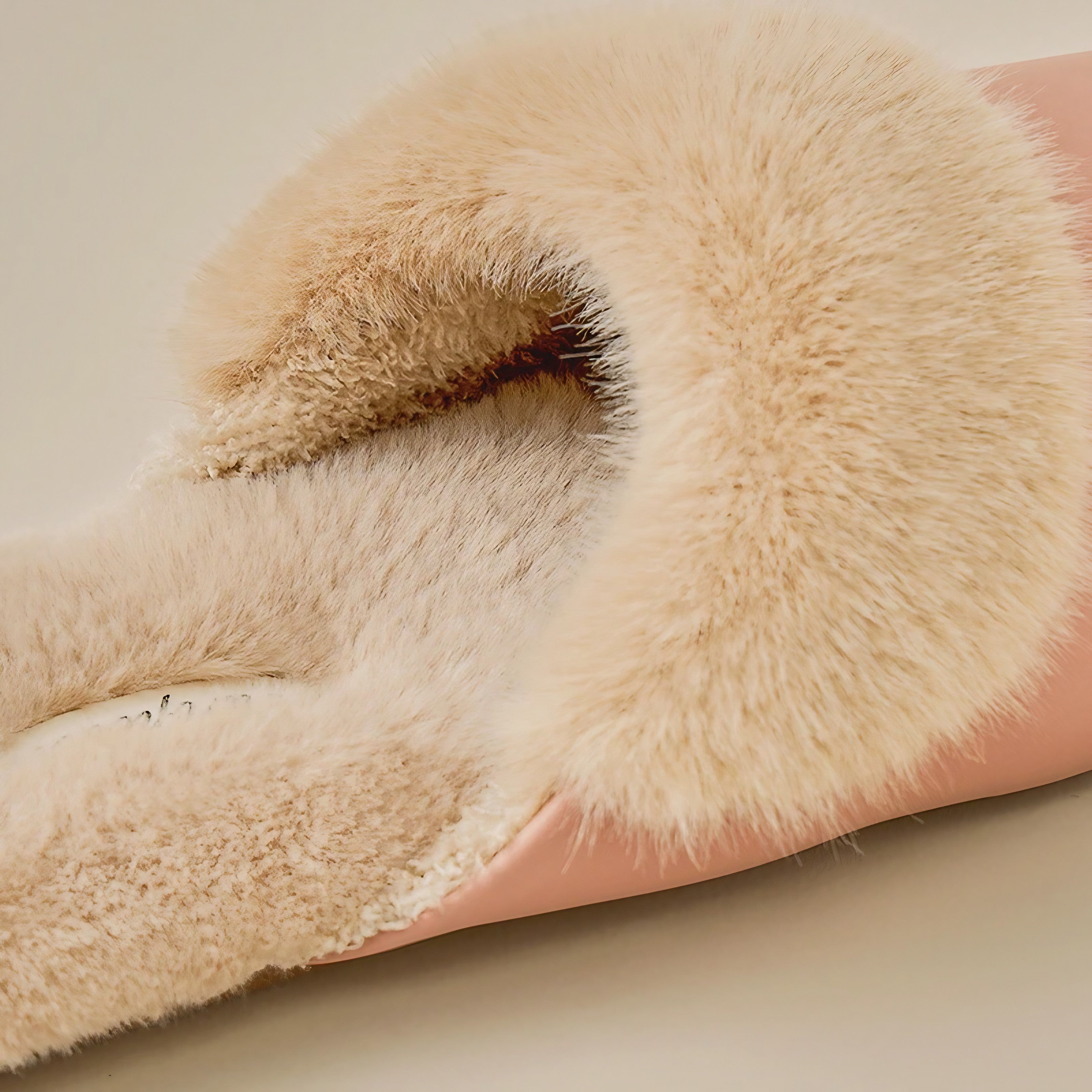 Blush Cozy Fur Slippers
