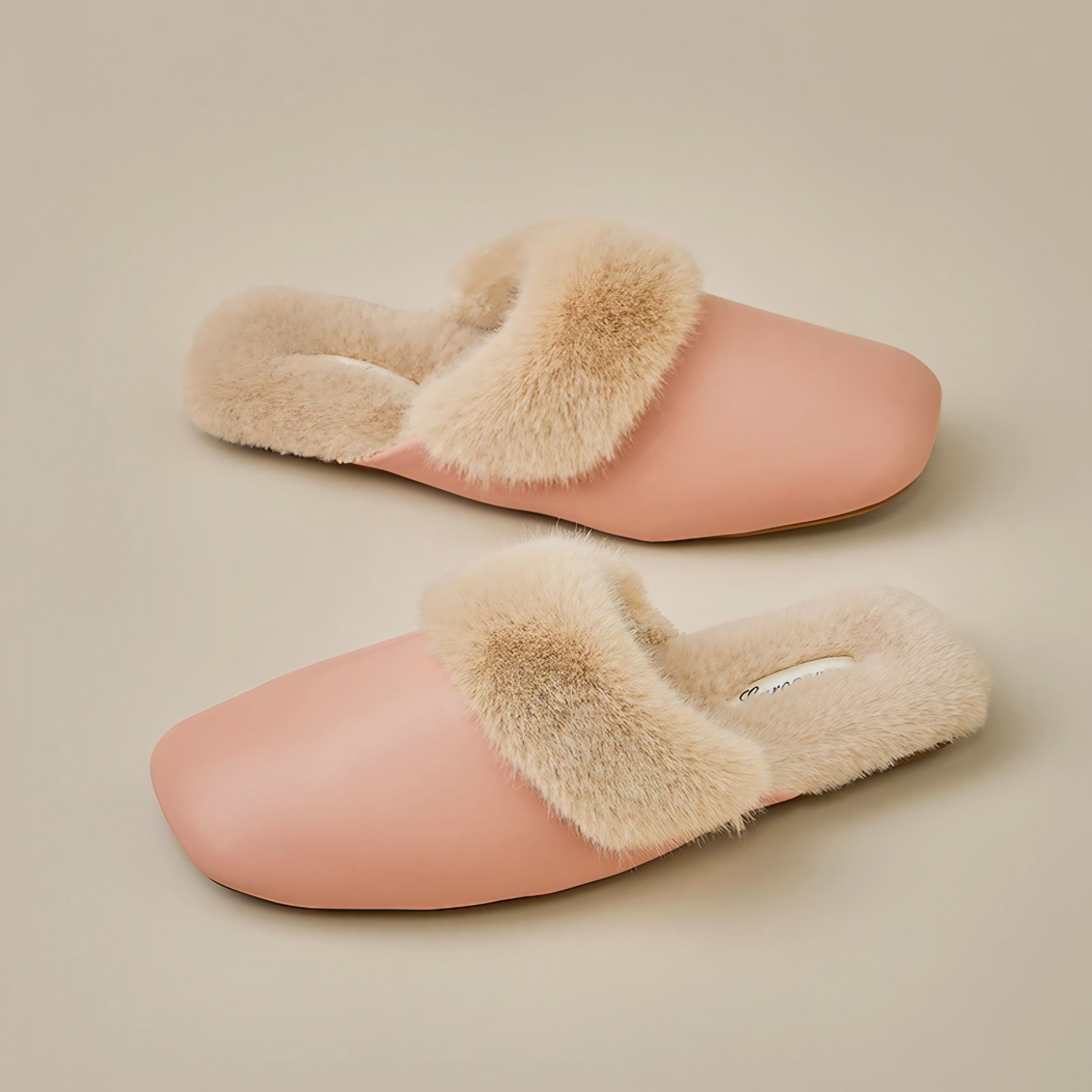 Blush Cozy Fur Slippers