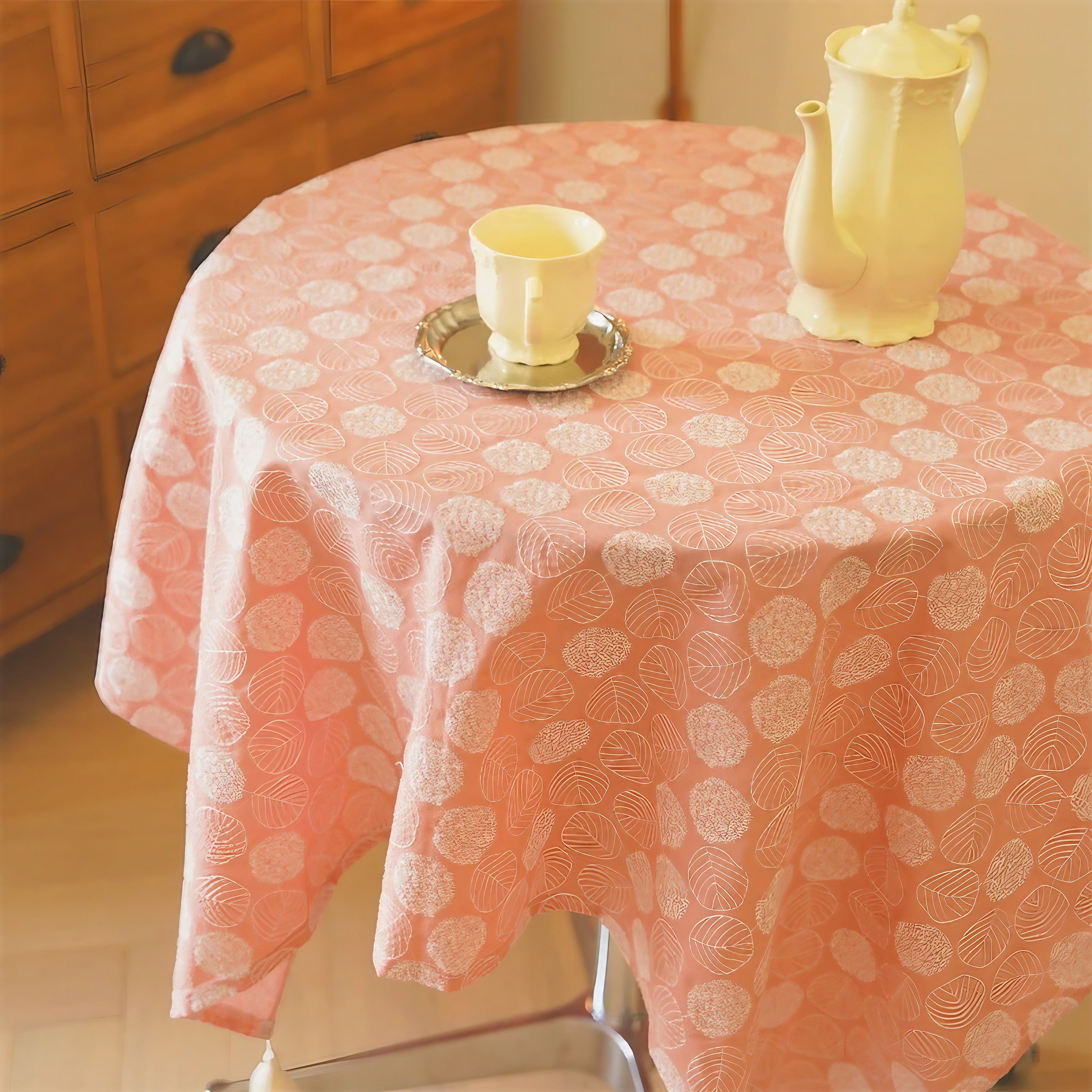 Blush Dot Tassel Tablecloth