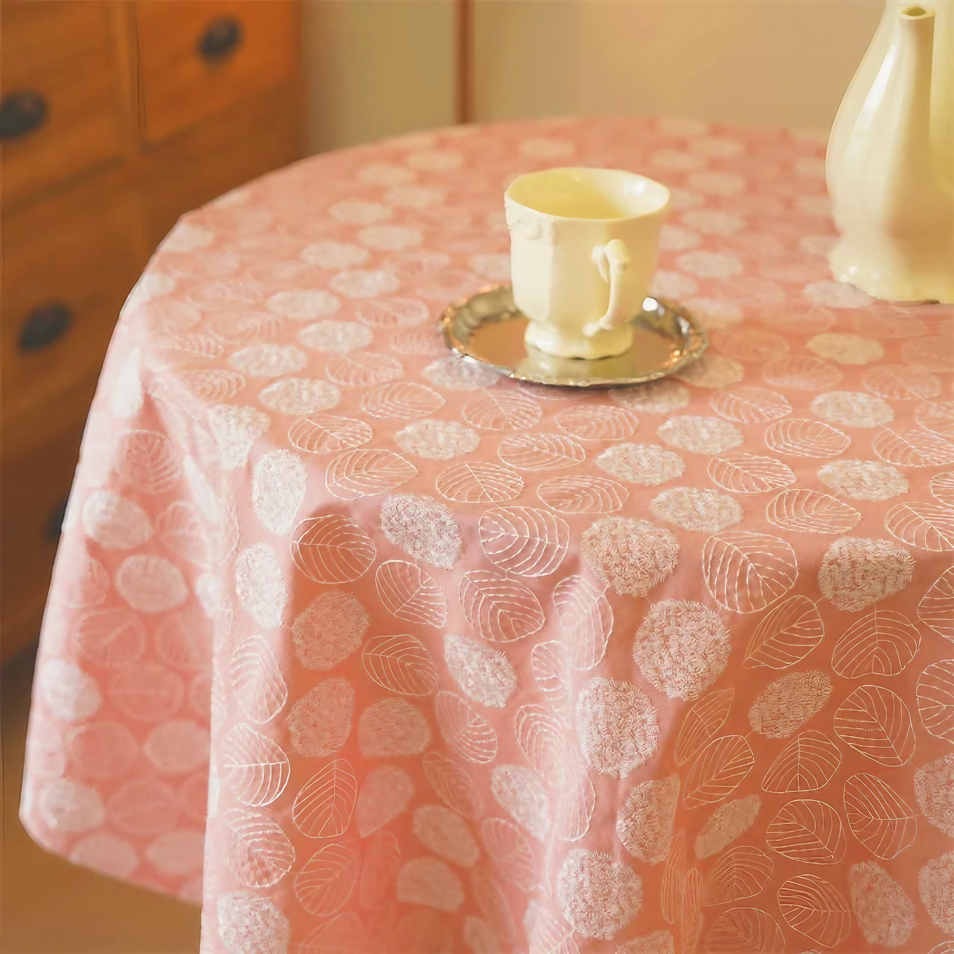 Blush Dot Tassel Tablecloth