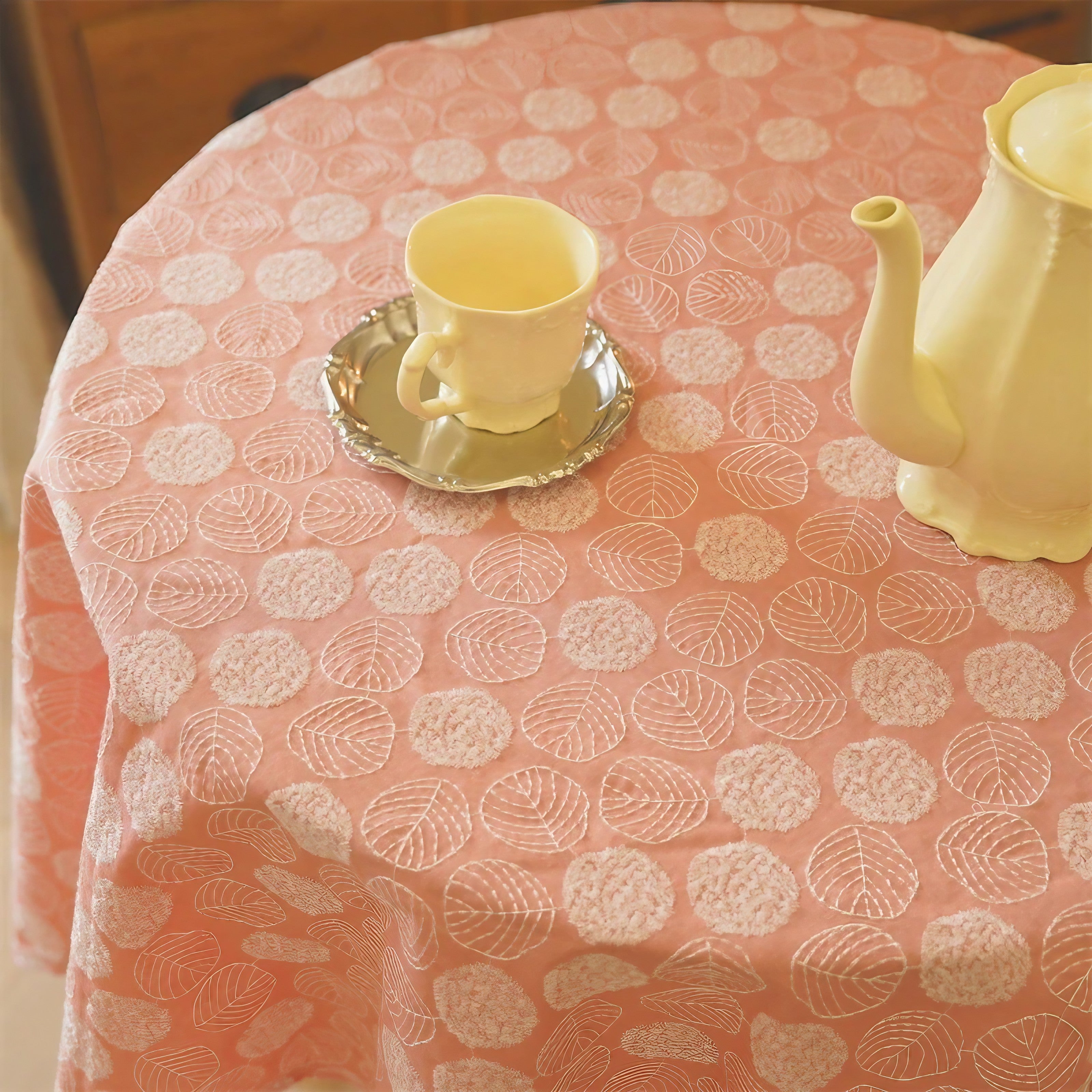 Blush Dot Tassel Tablecloth