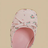Blush Floral Bow Strap Heels