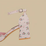 Blush Floral Bow Strap Heels