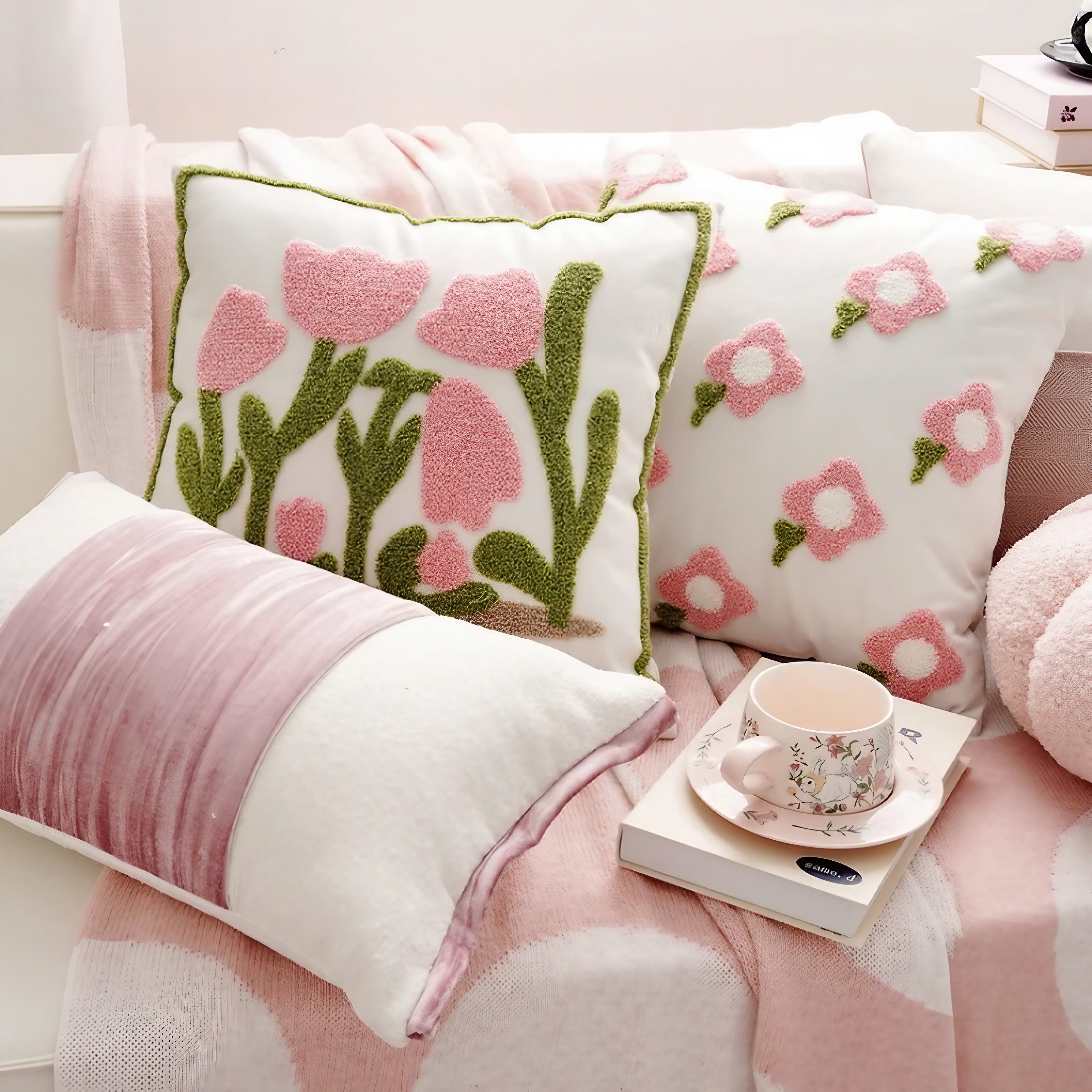Blush Garden Cushion Cover