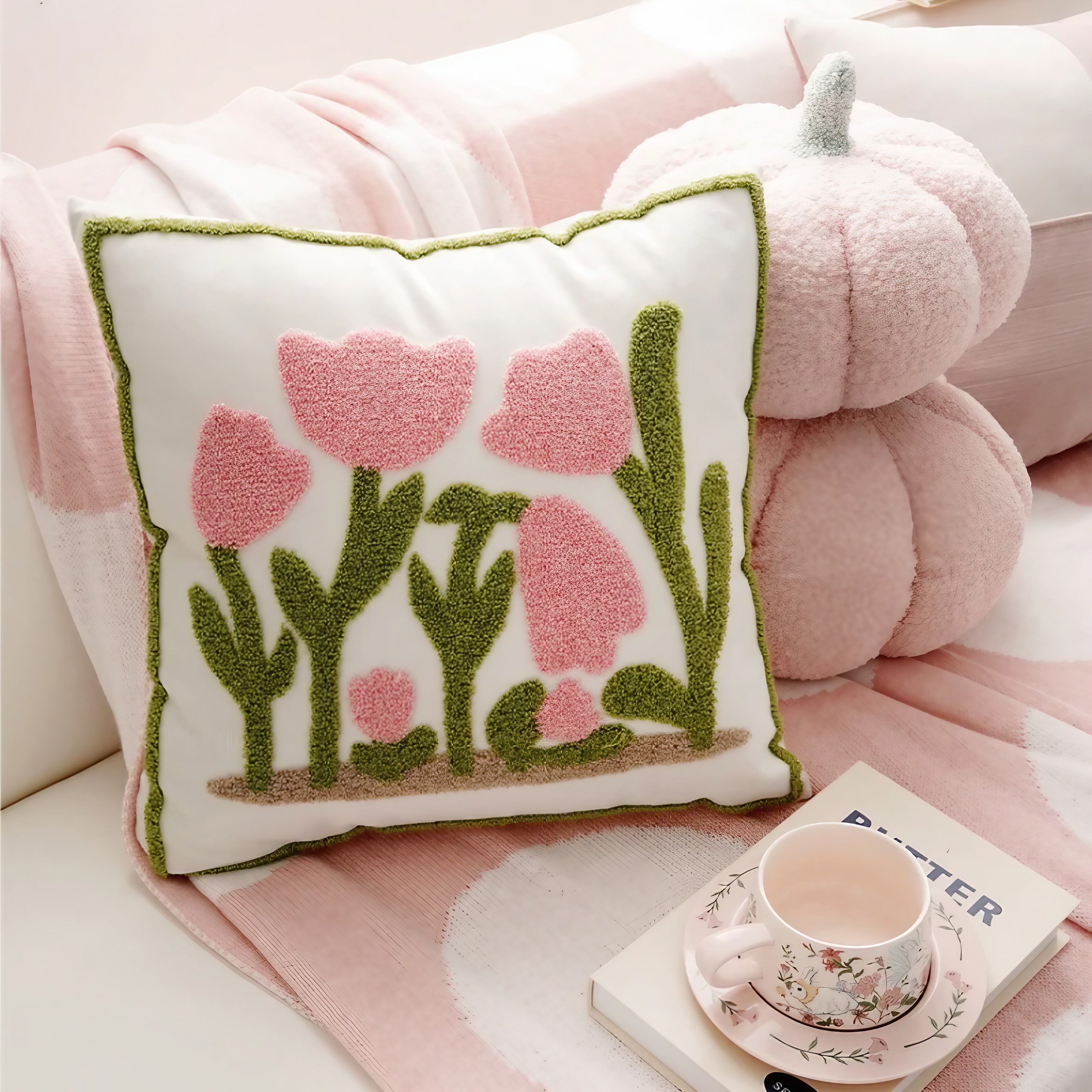 Blush Garden Cushion Cover