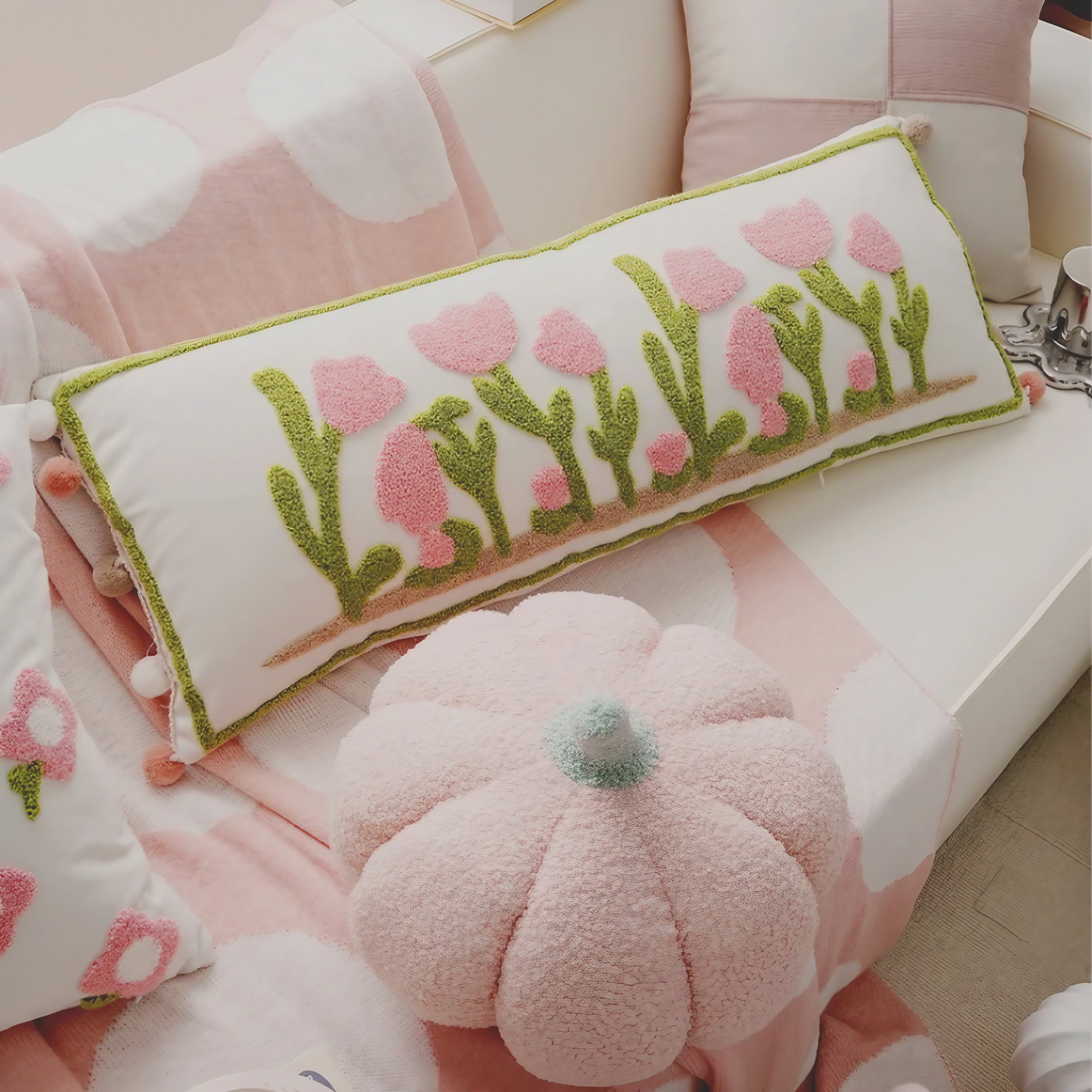 Blush Garden Cushion Cover