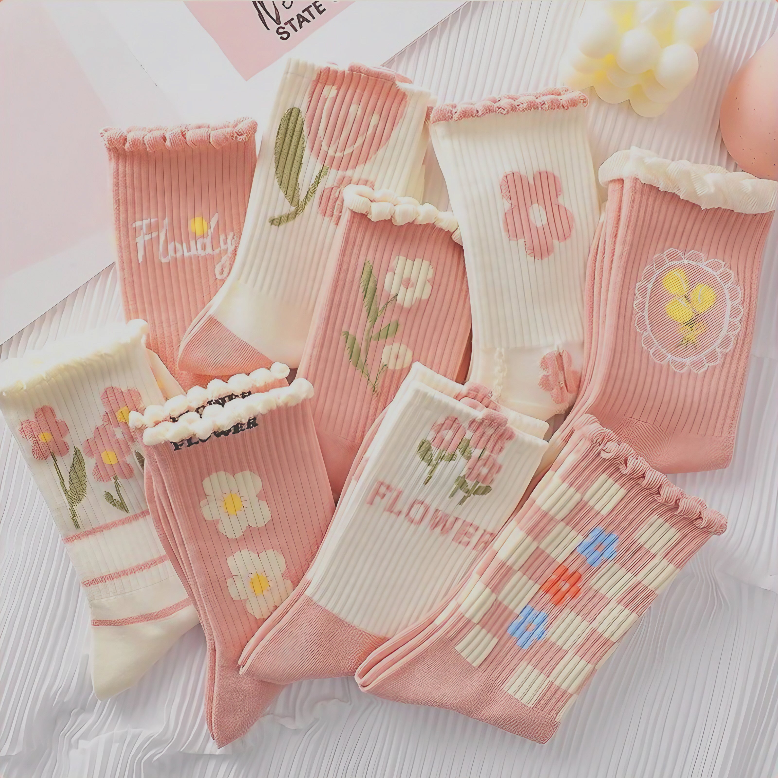 Blush Garden Socks