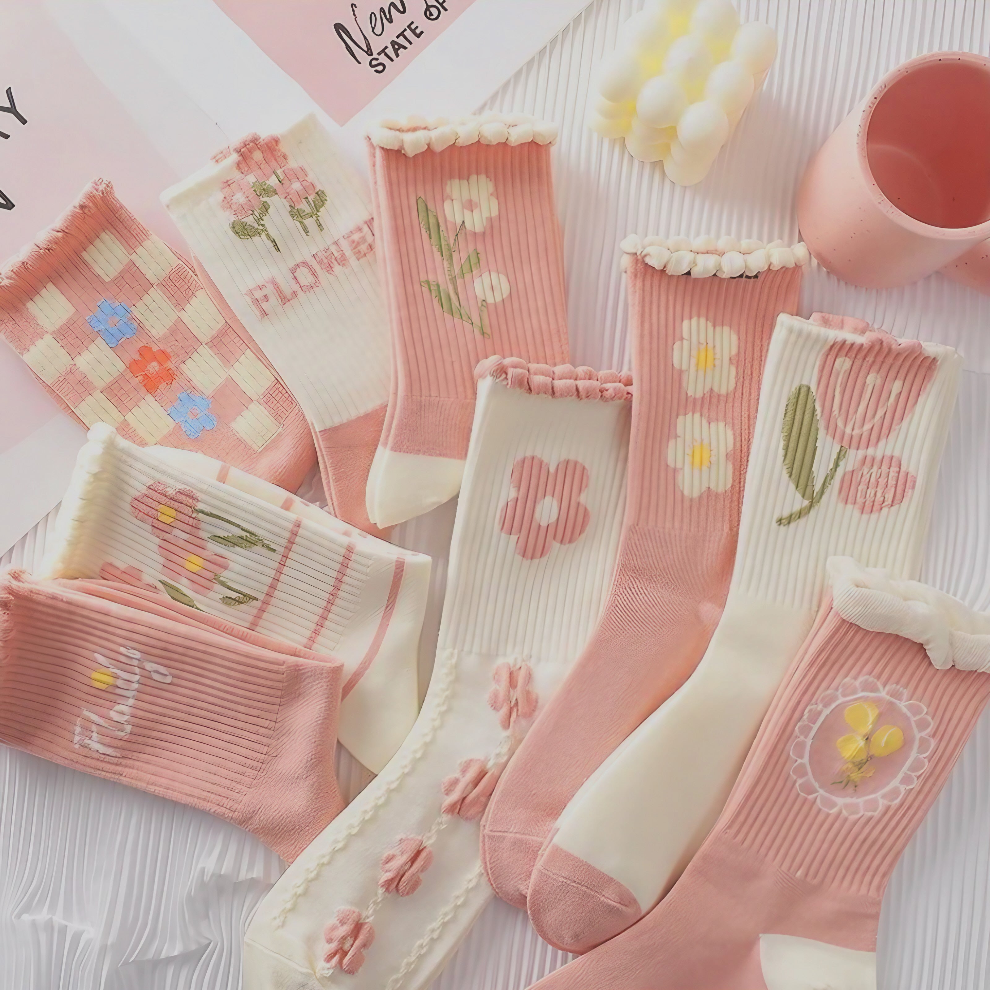 Blush Garden Socks