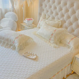 Blush Heart Ruffle Pillowcase