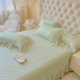 Blush Heart Ruffle Pillowcase