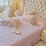Blush Heart Ruffle Pillowcase