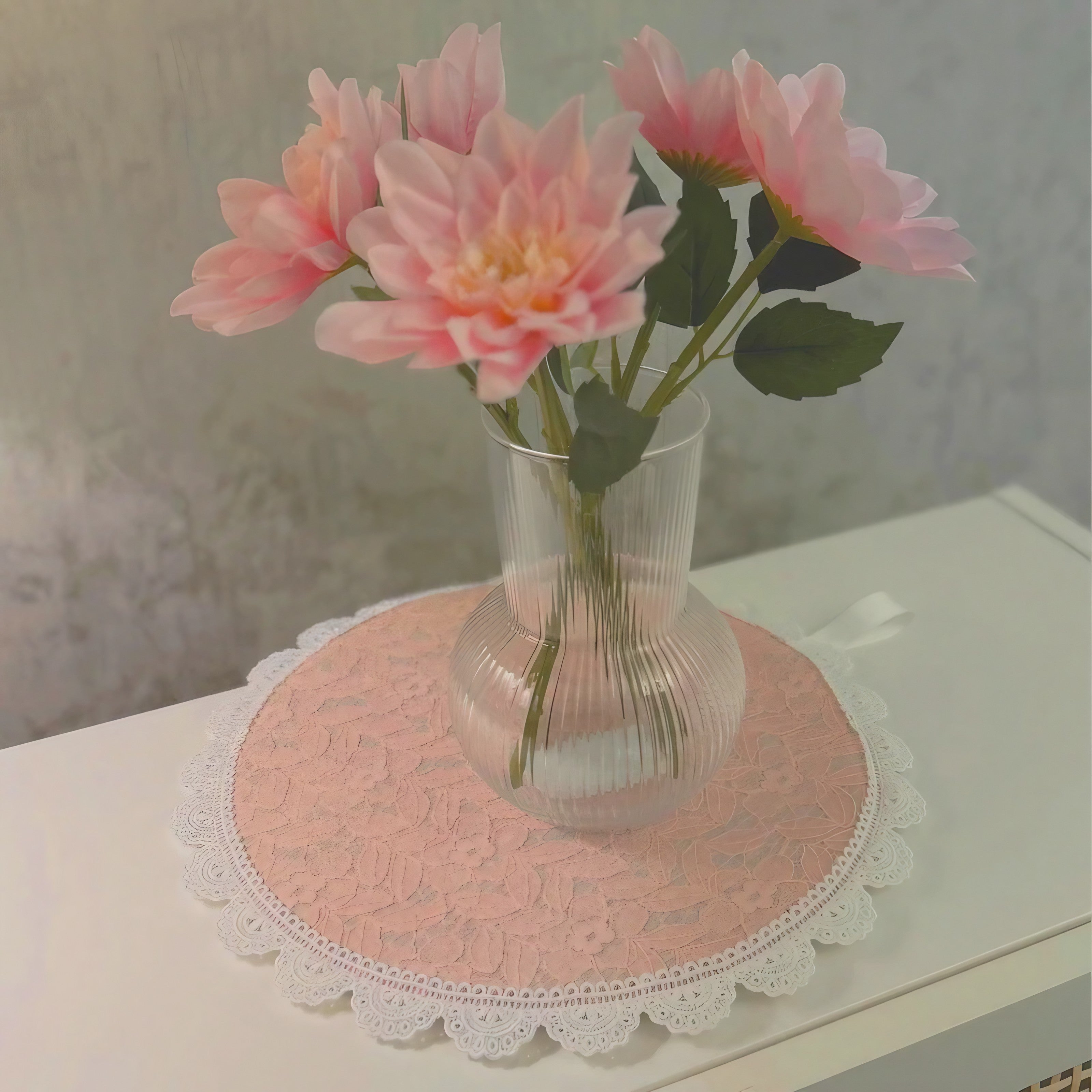 Blush Lace Floral Placemats