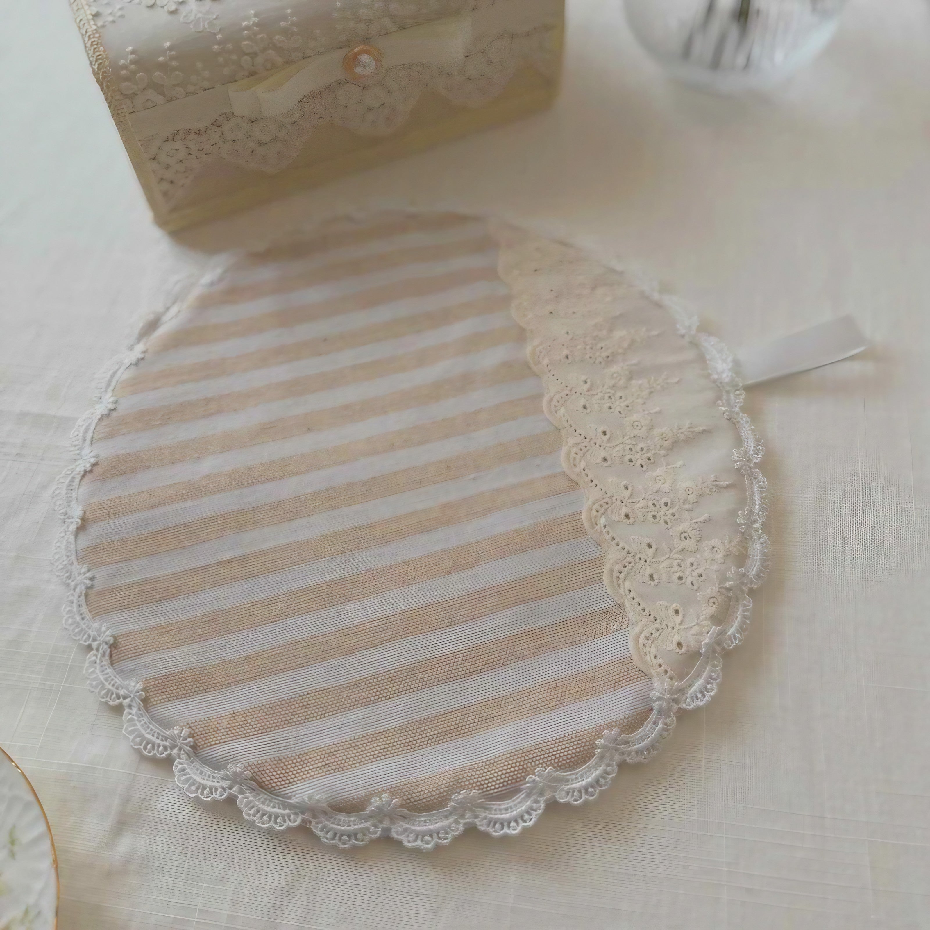 Blush Lace Floral Placemats