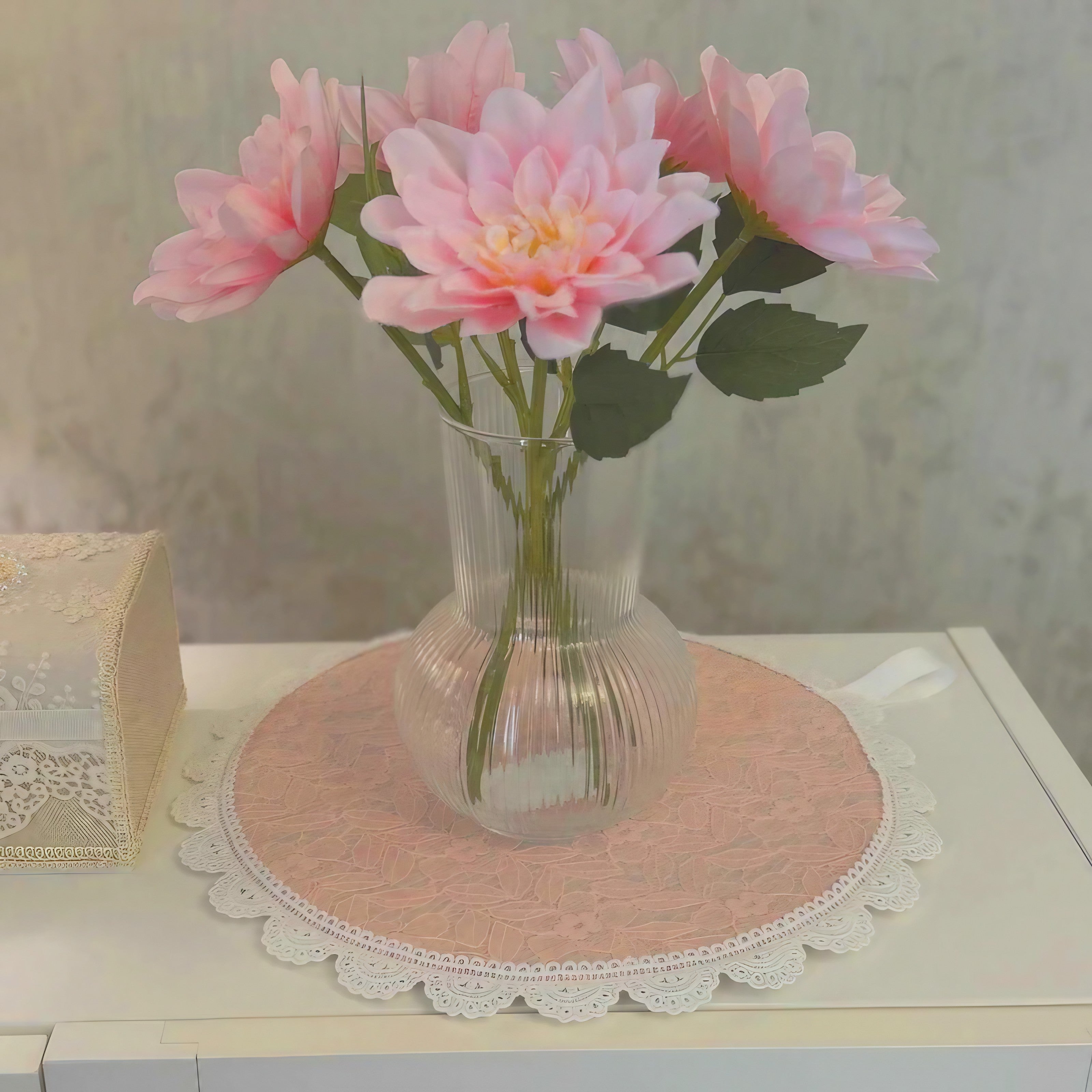 Blush Lace Floral Placemats