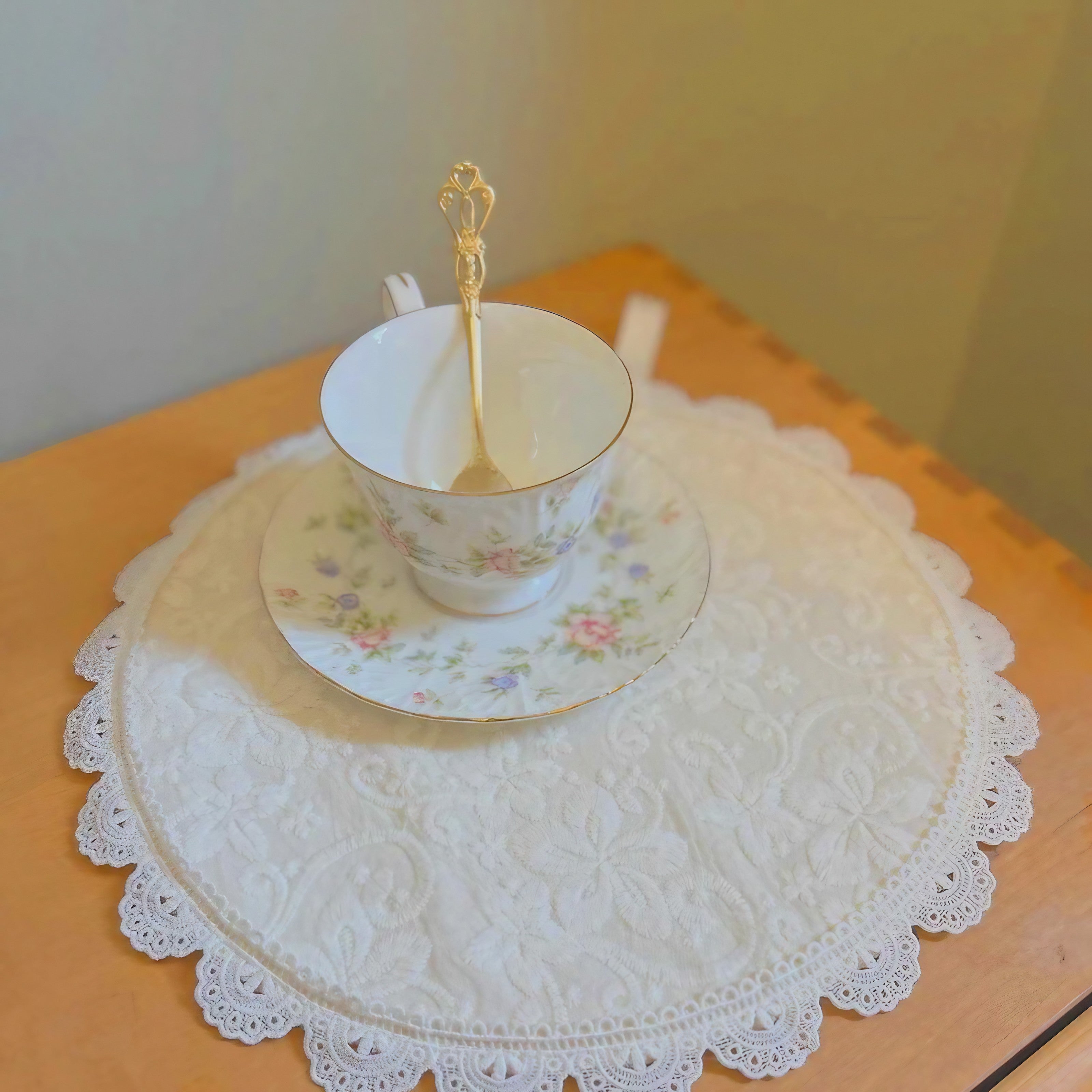 Blush Lace Floral Placemats
