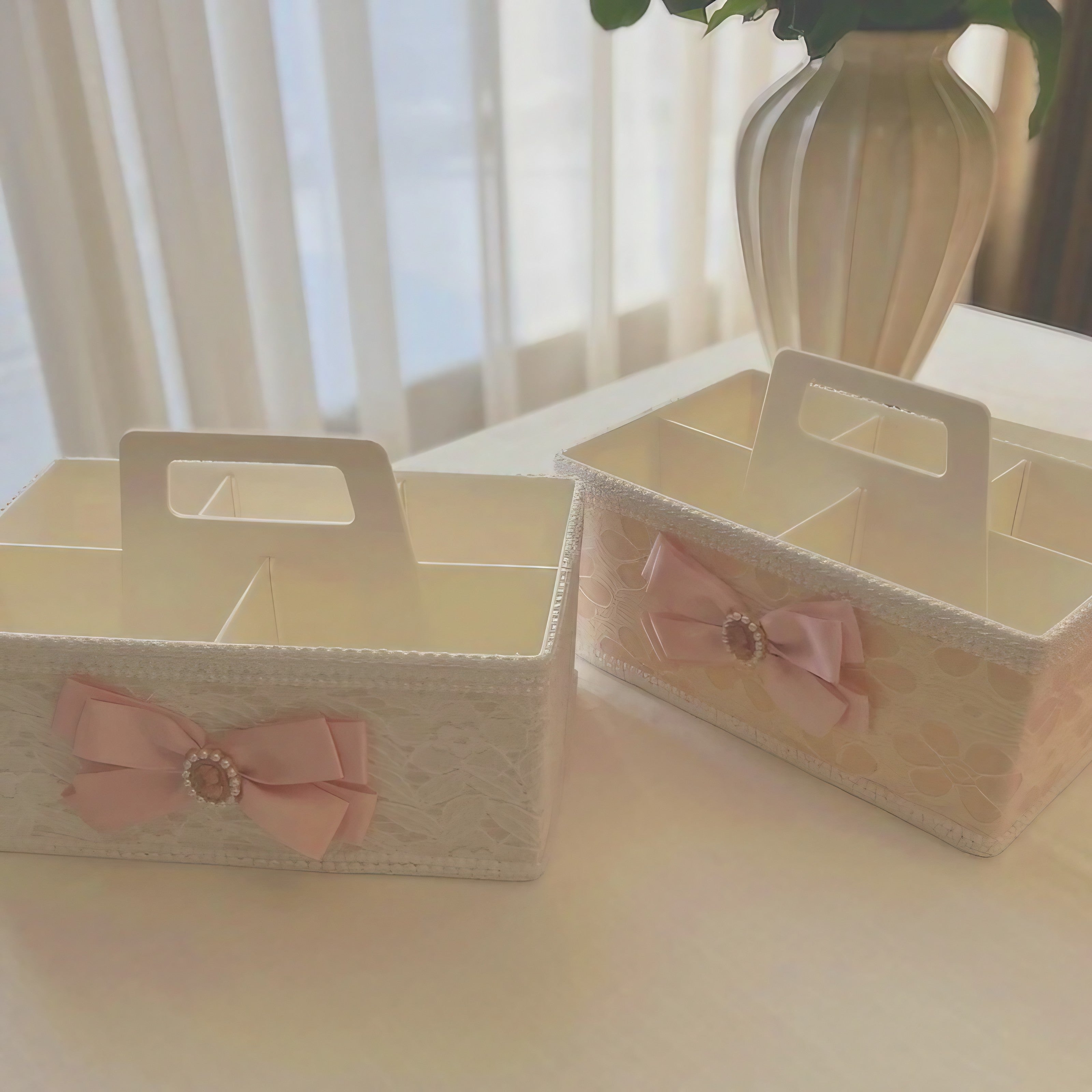 Blush Lace Vanity Caddy