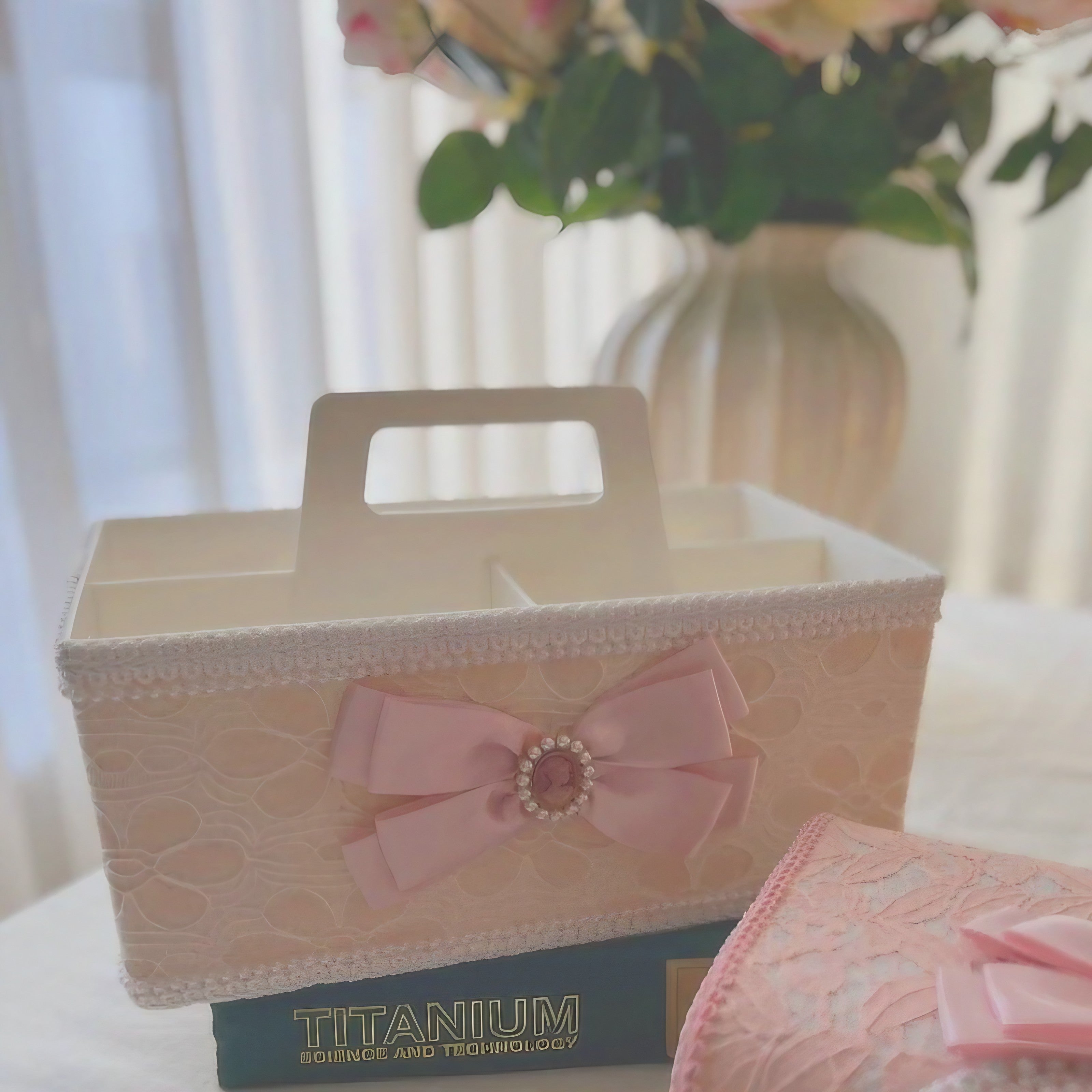 Blush Lace Vanity Caddy