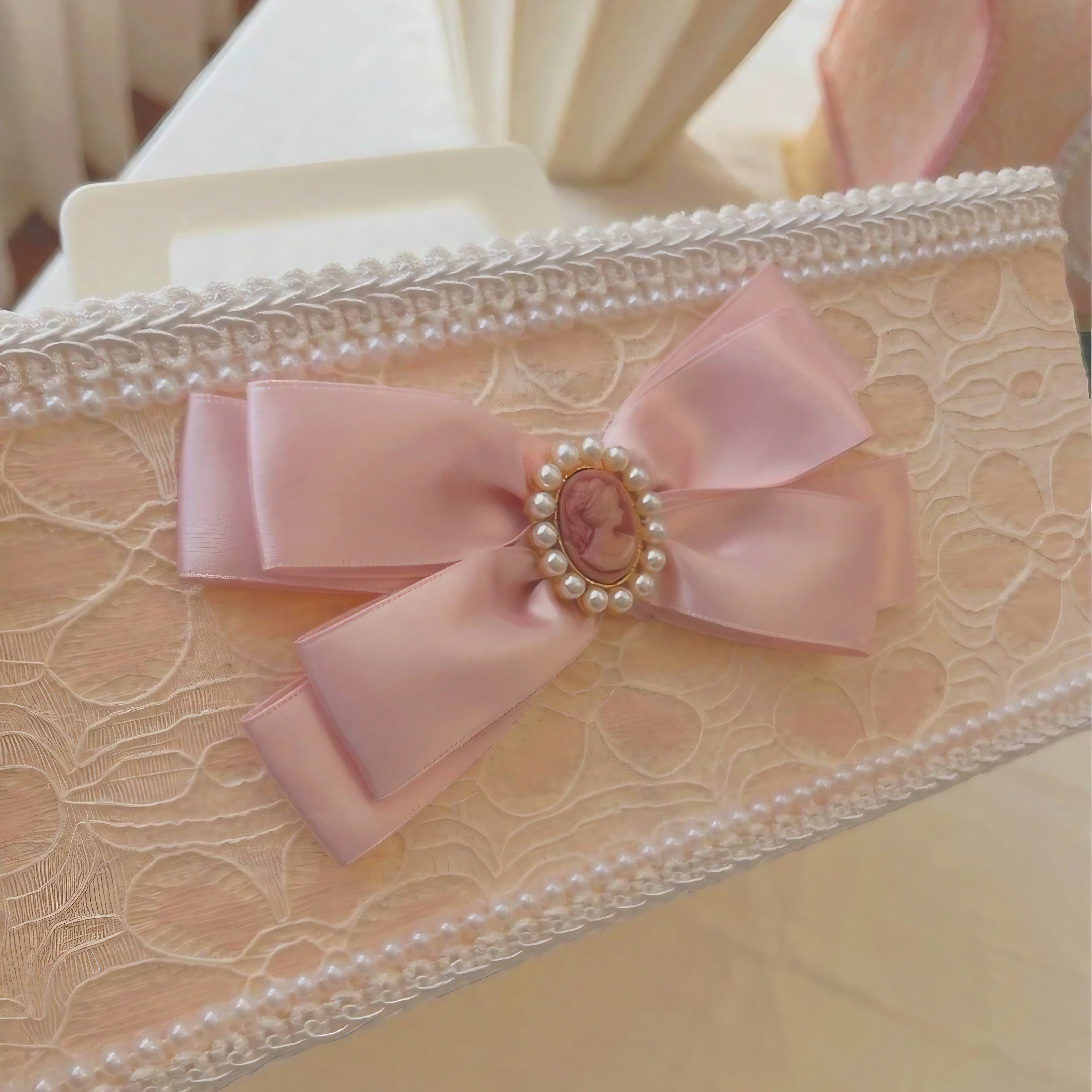 Blush Lace Vanity Caddy