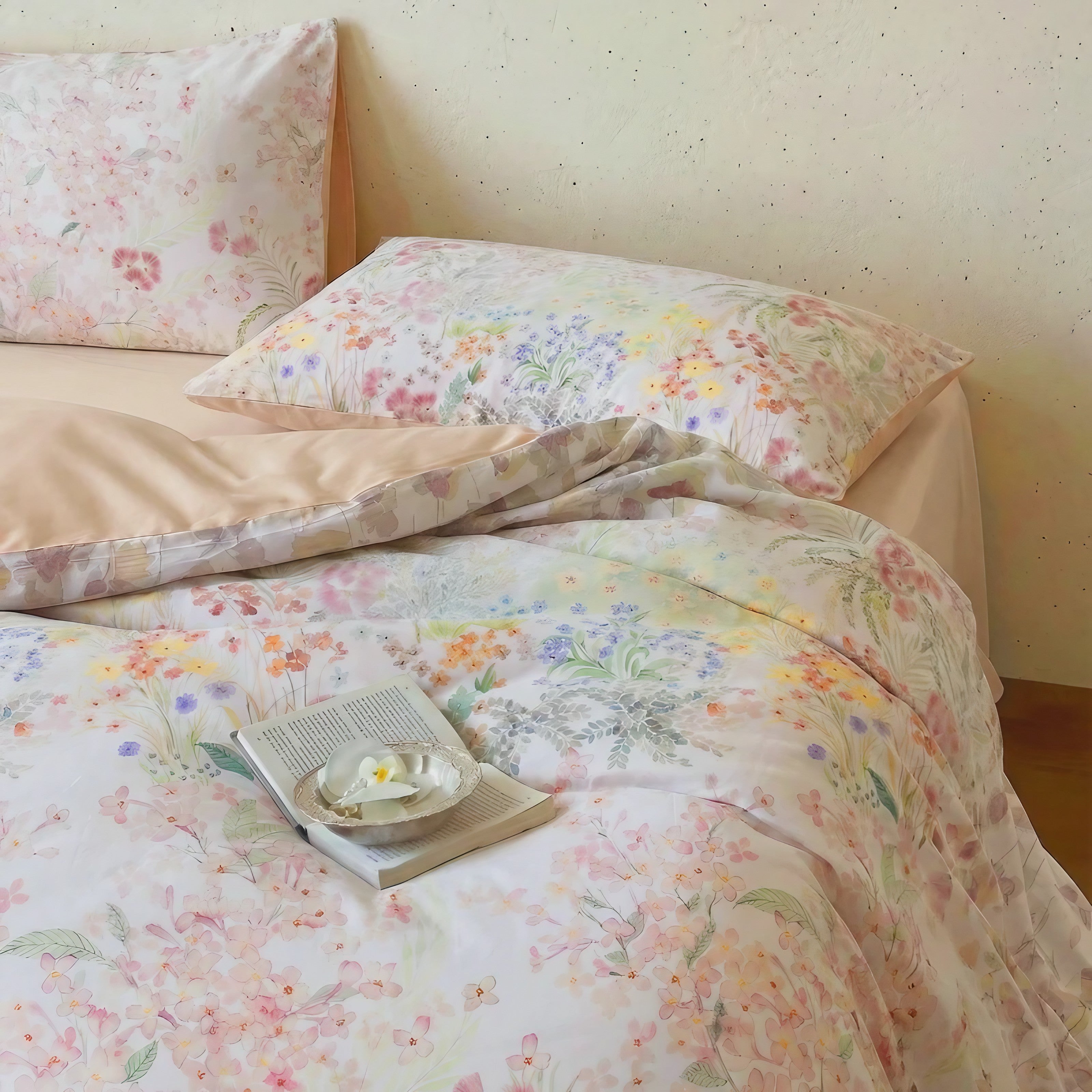 Blush Meadow Floral Bedding Set