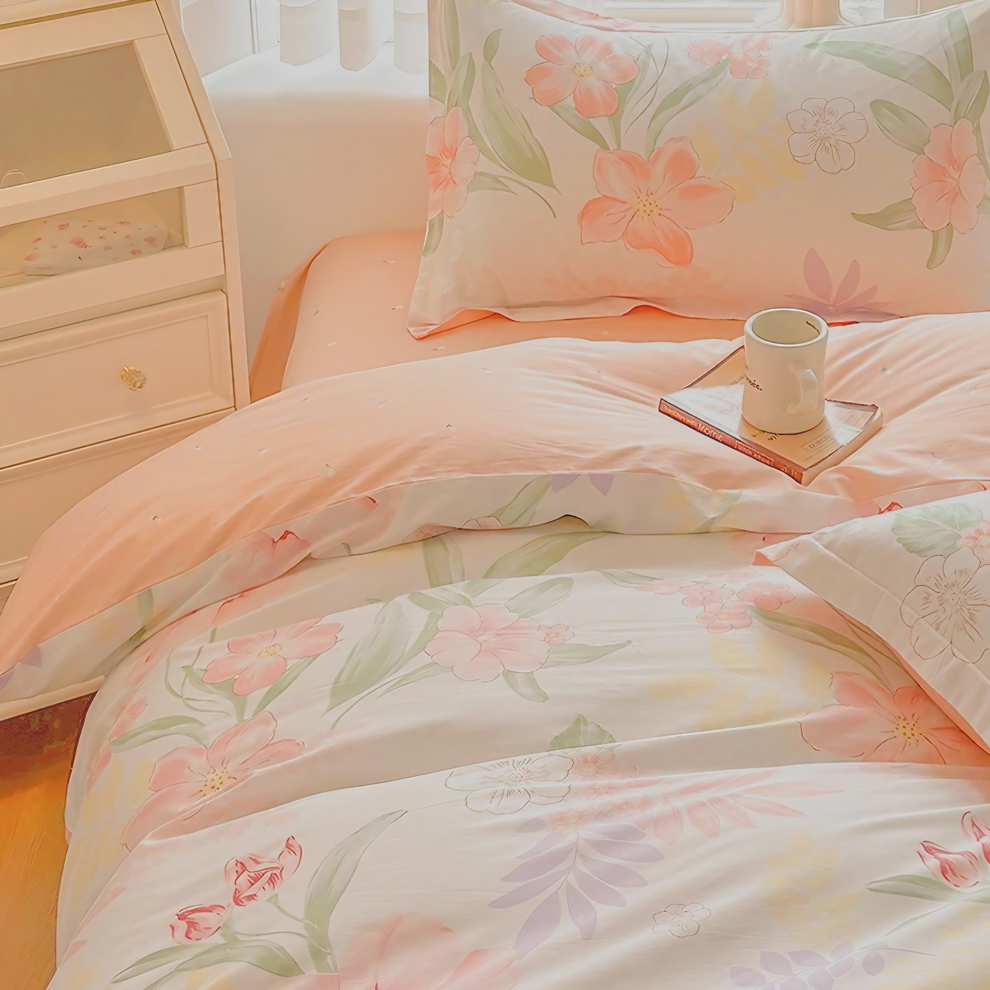 Blush Meadow Sheet Cover