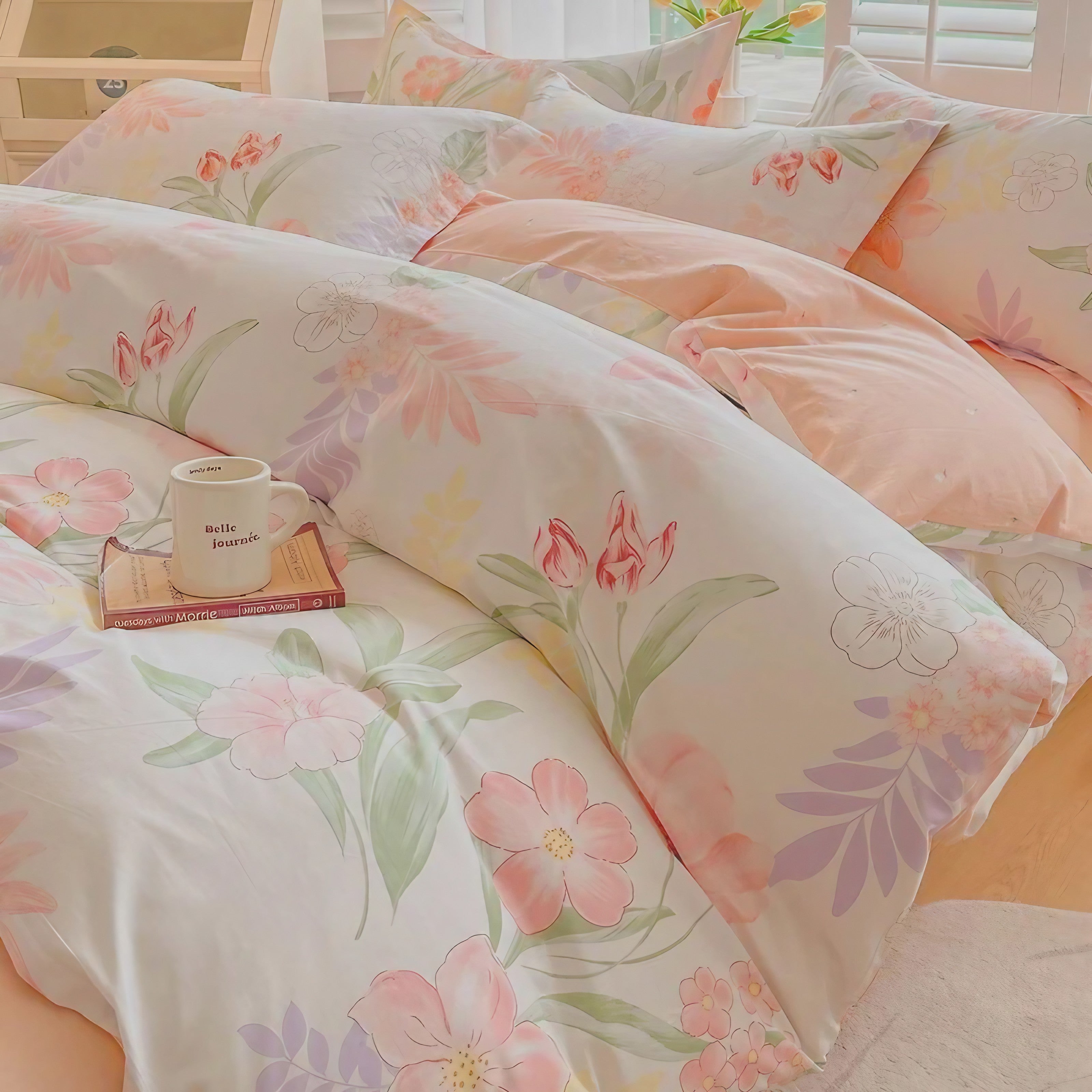 Blush Meadow Sheet Cover