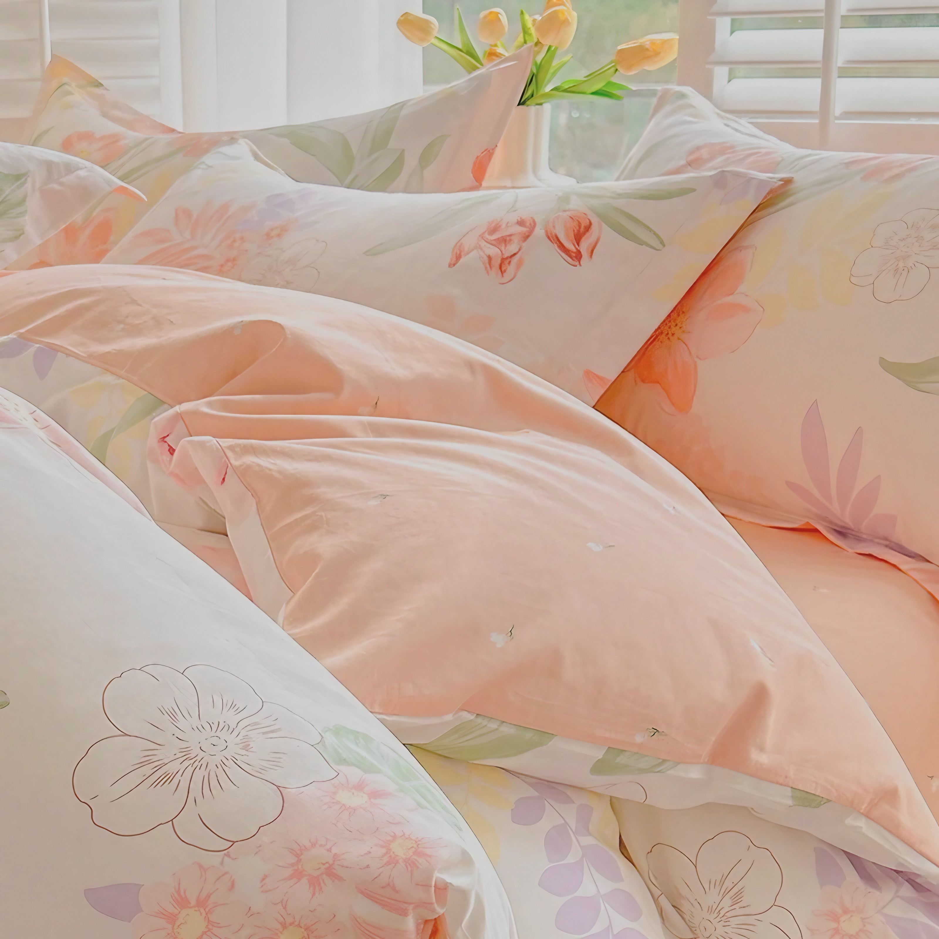 Blush Meadow Sheet Cover