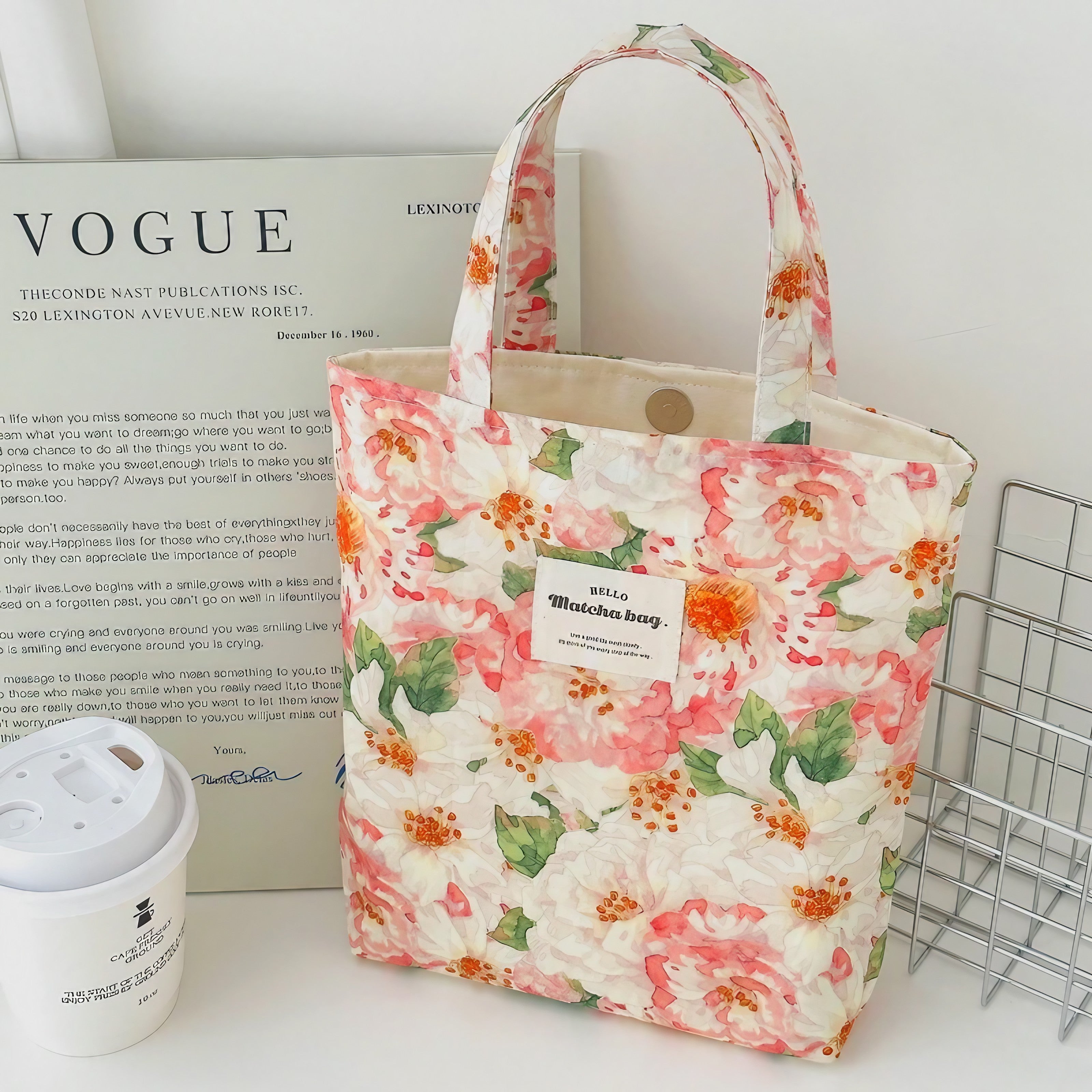 Blush Peony Garden Bag
