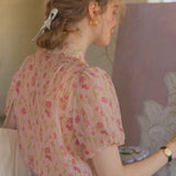 Blush Petal Lace Blouse